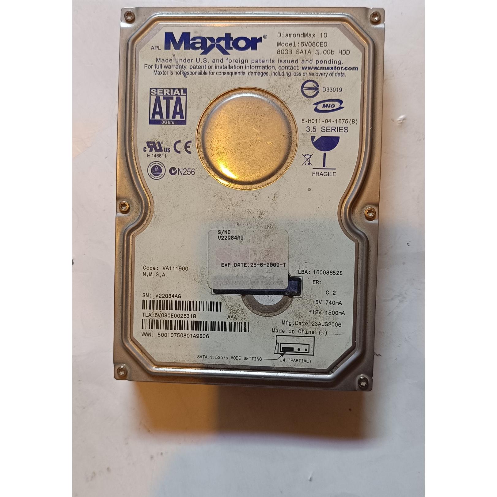 هارد مکستور 80 گیگ 100٪