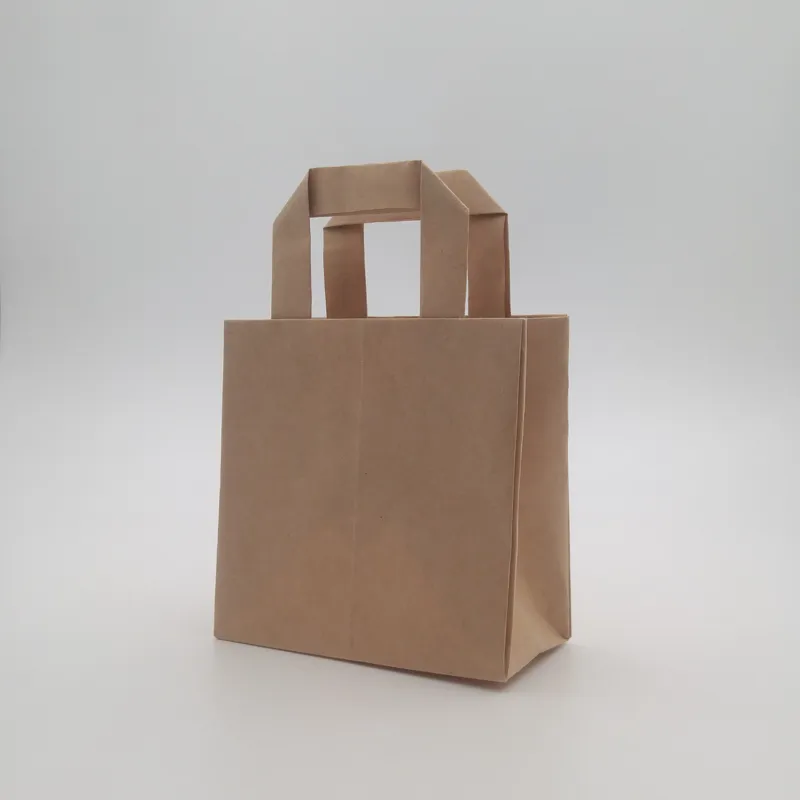 پاکت کرافت دسته دار سایز 16×16×8 بسته 5 عددی