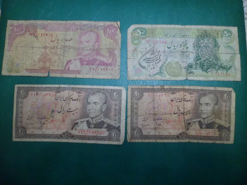 اسکناس پهلوی محمد رضا پهلوی قدیمی 1کد 4ی4ب1ث65 تب
