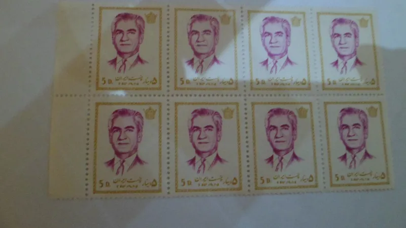 شیت تمبر محمد رضا قدیمی با ارزش کد P58ی