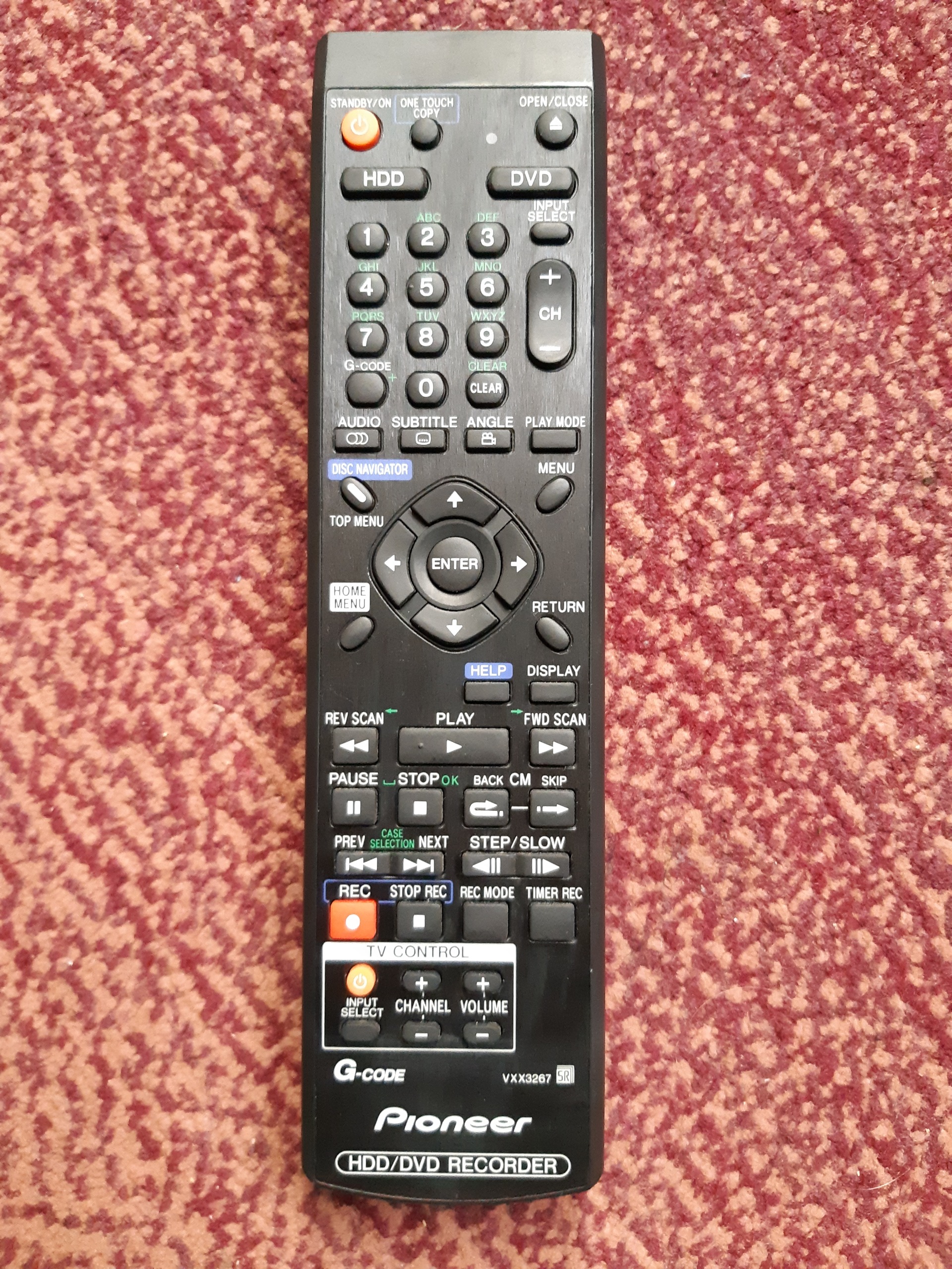 کنترل دی وی دی رکوردر هارد دار پایونیر