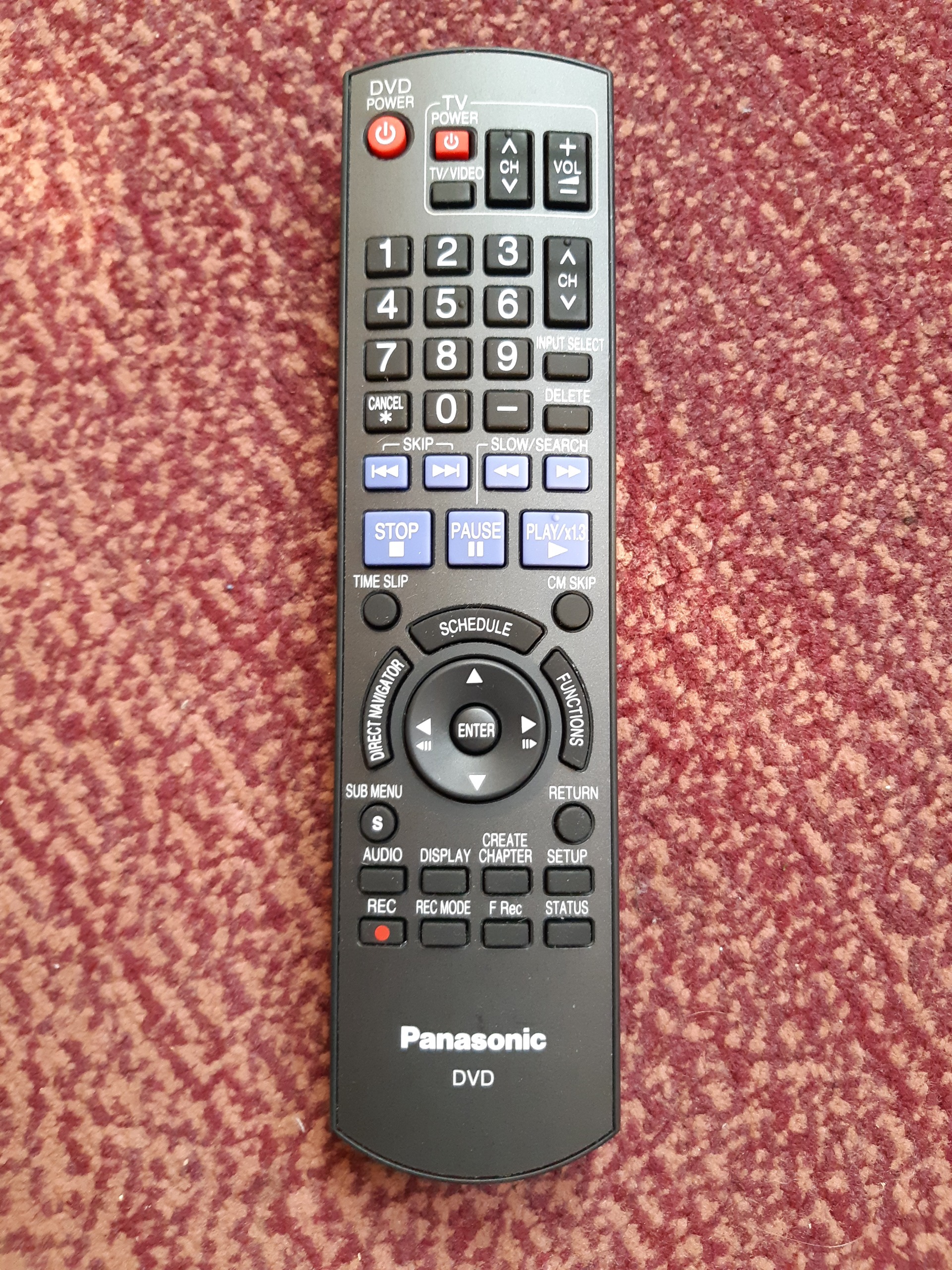 کنترل دی وی دی رکوردر پاناسونیک آکبند