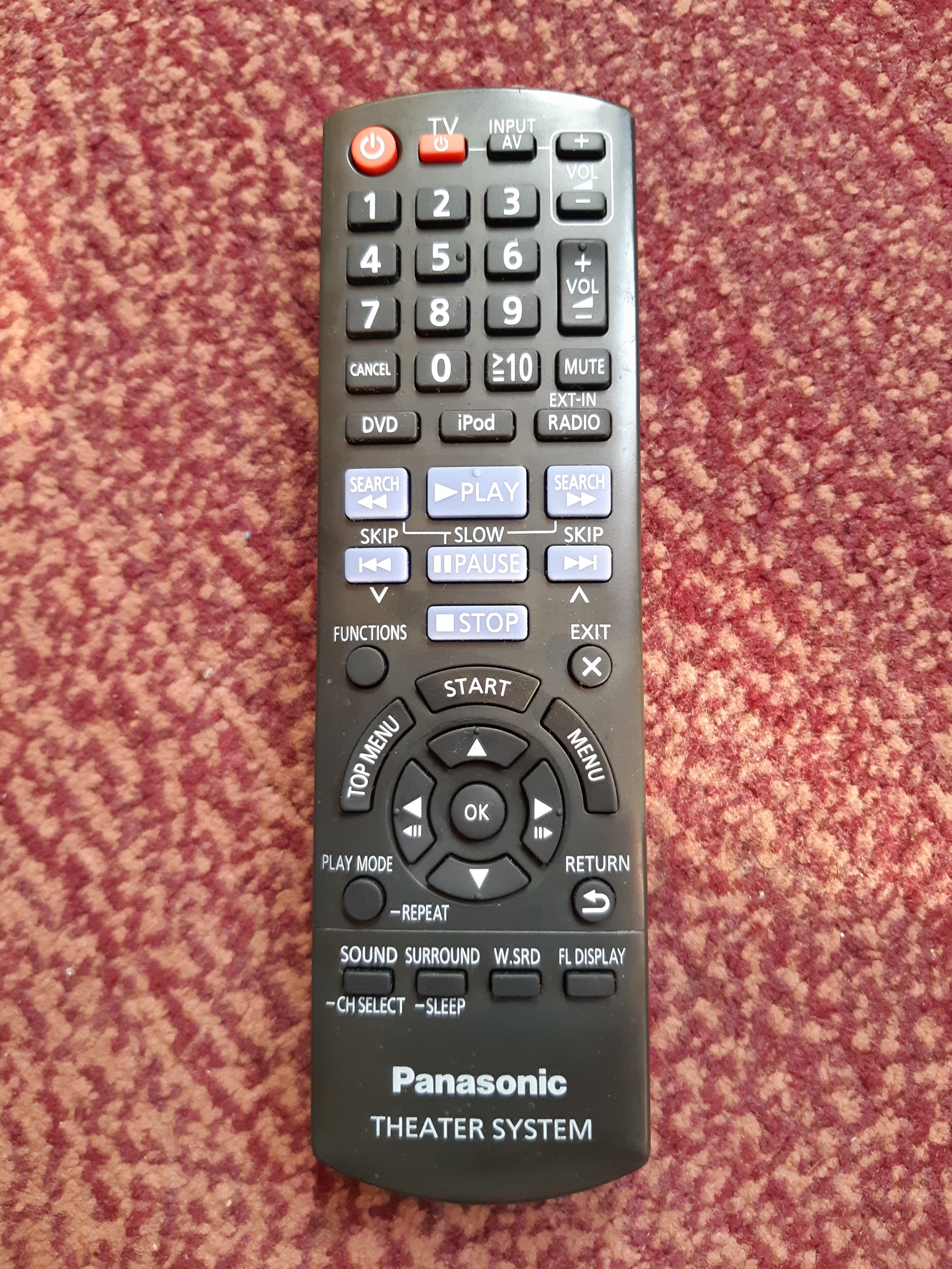 کنترل سینمای خانگی پاناسونیک