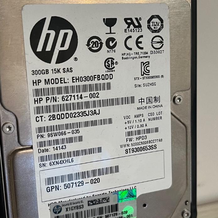 هارد HP SAS سرور Hp 300GB 15K