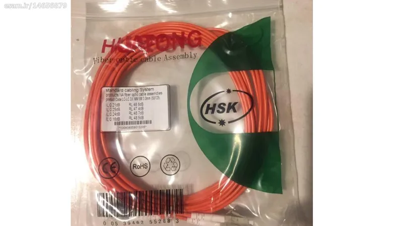 کابل فیبر نوری 5 متری LC-LC DX MM 3.0 mm (50/125)