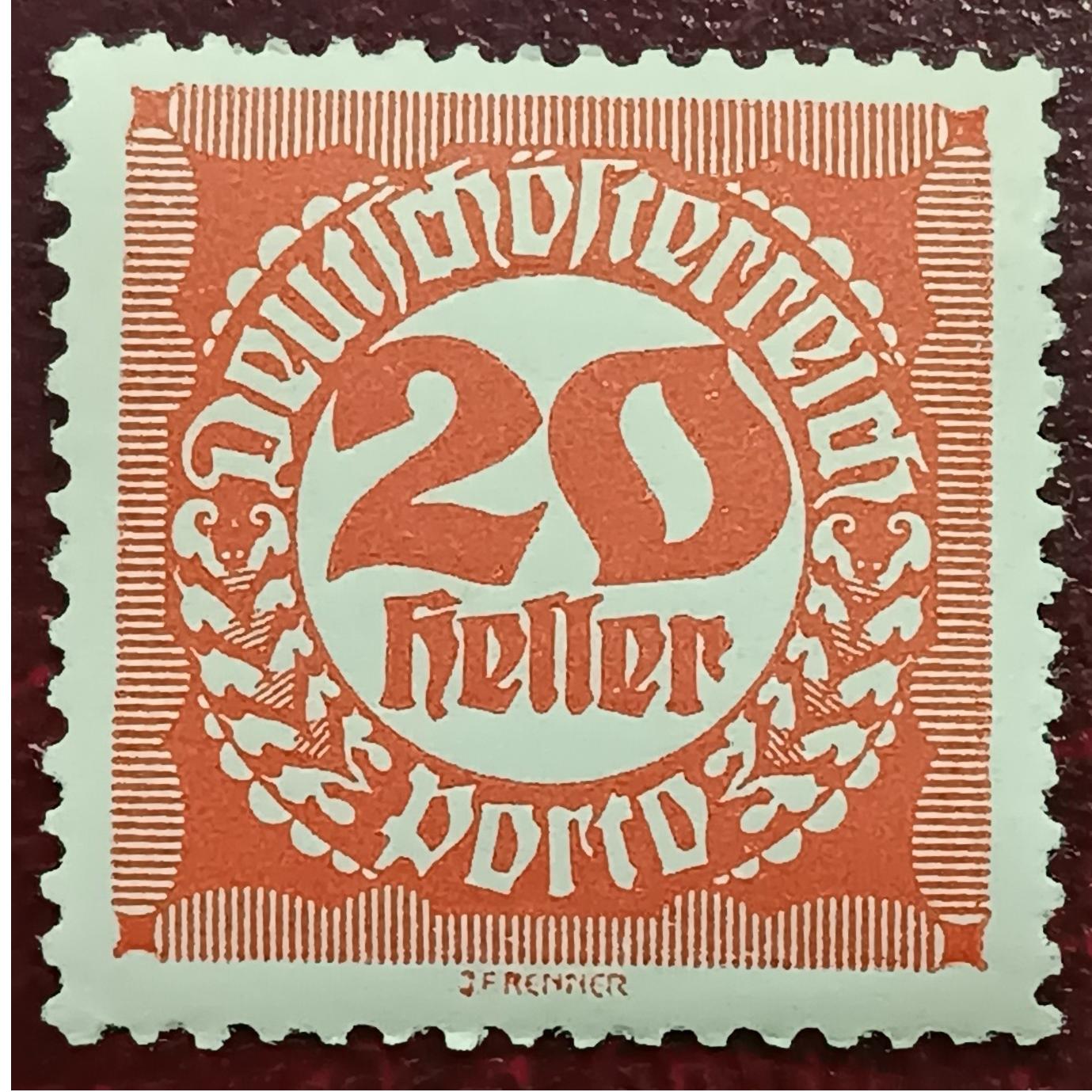 تمبر اتریش مهر نخورده