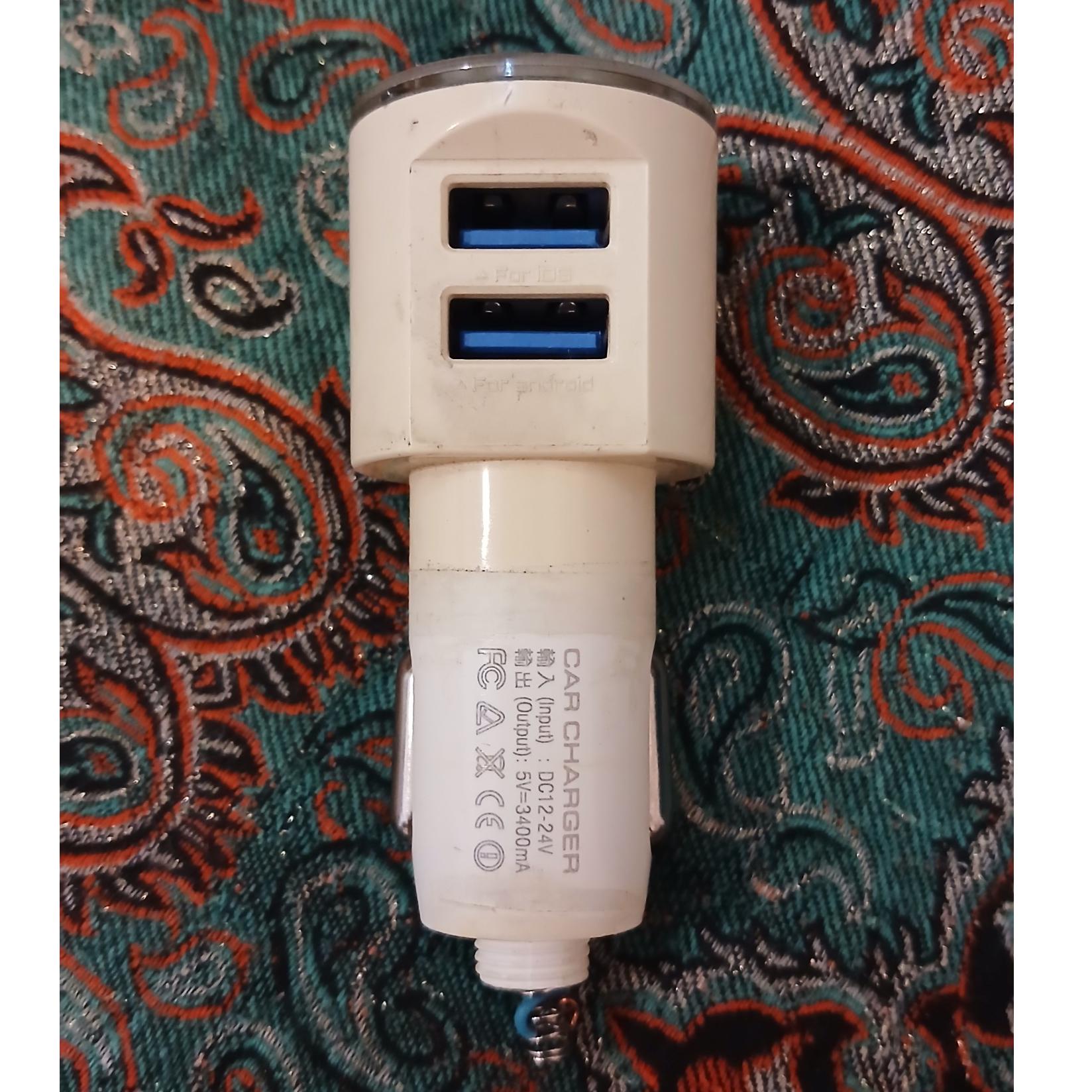 شارژر فندکی دو پورت USB