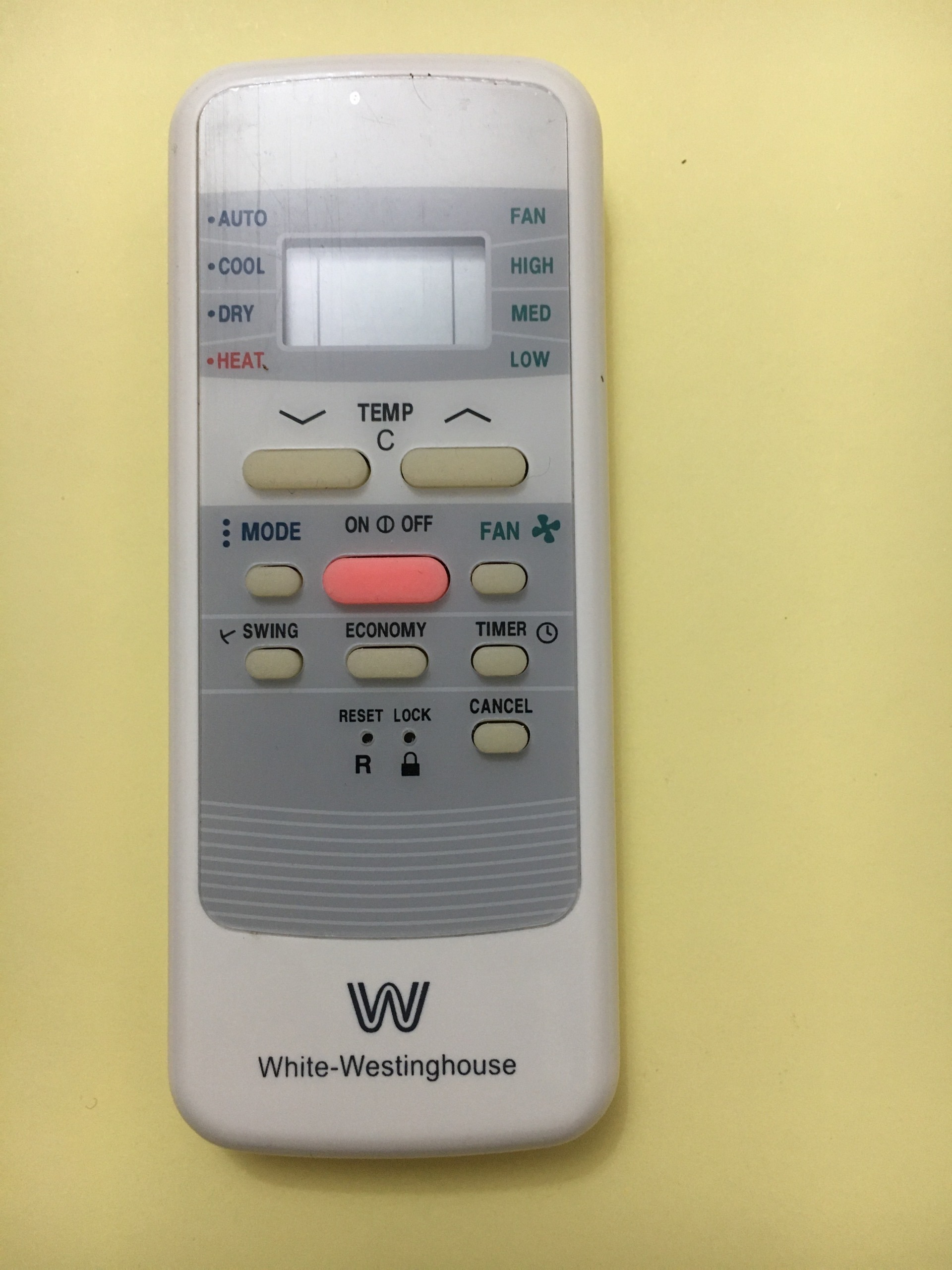 ریموت کولر گازی وستینگ هاوس White westighouse