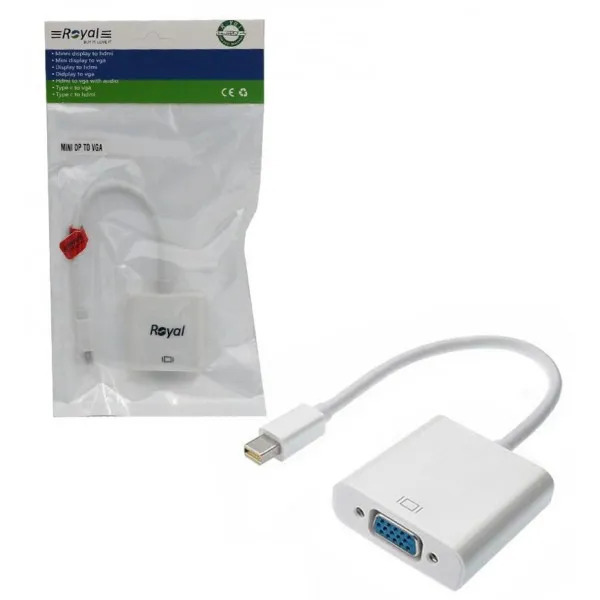 کابل تبدیل Mini DisplayPort به VGA رویال (Royal)