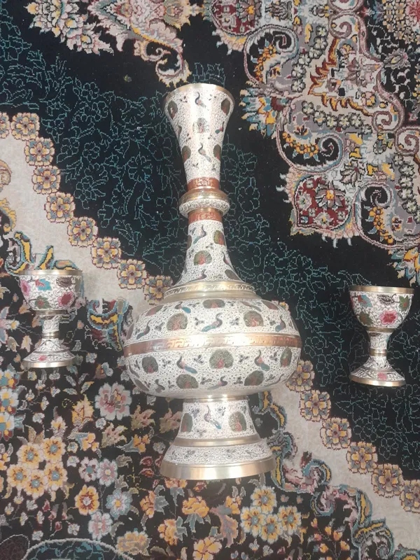 گلدان برنجی هندی سنگین وزن