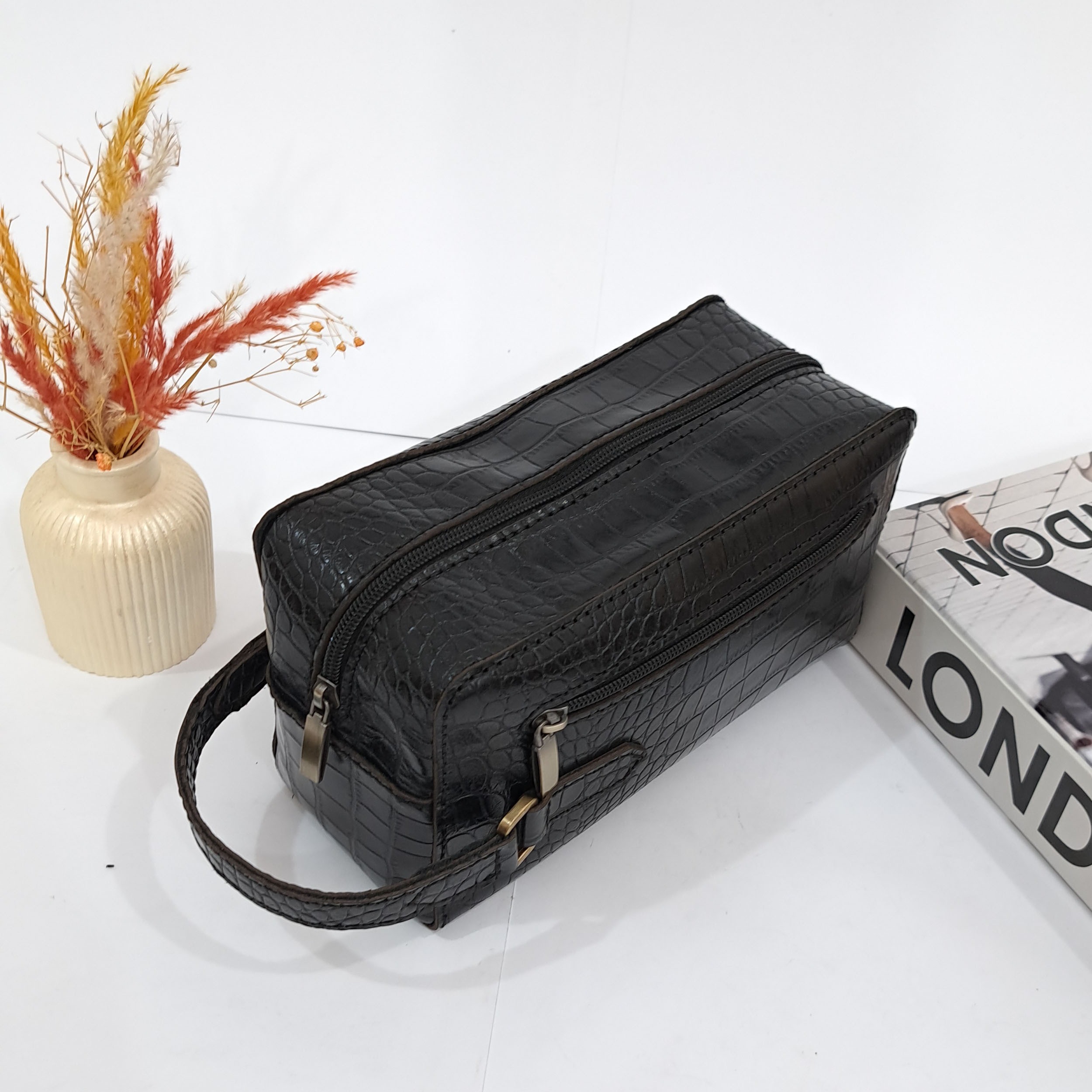 واش بگ - شوزبگ چرم طبیعی مشکی