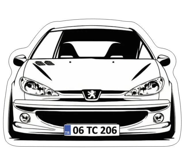 برچسب پژو 206 جلو 2