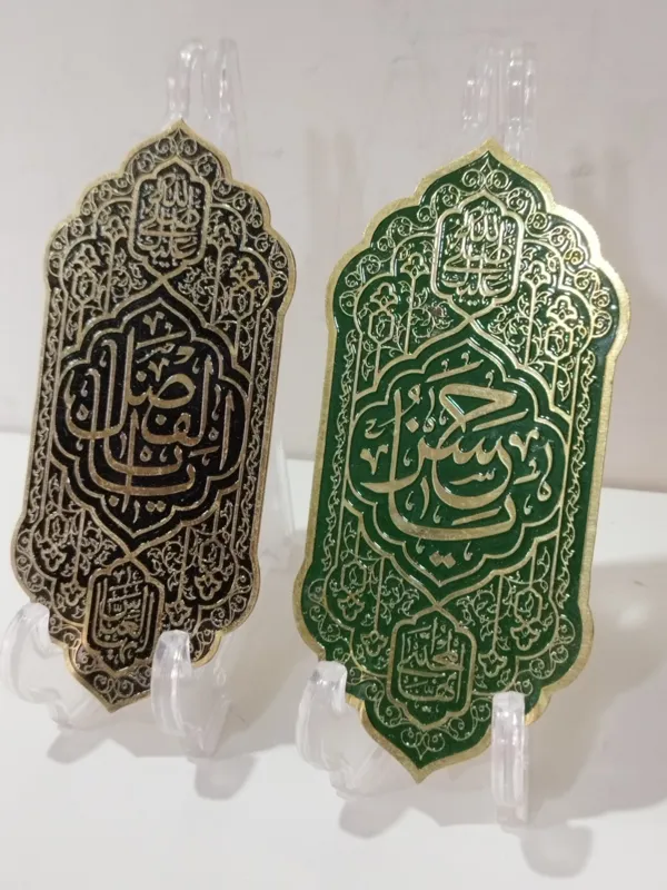 یک جفت مهر ،،کتیبه،،برنجی تمام میناکاری