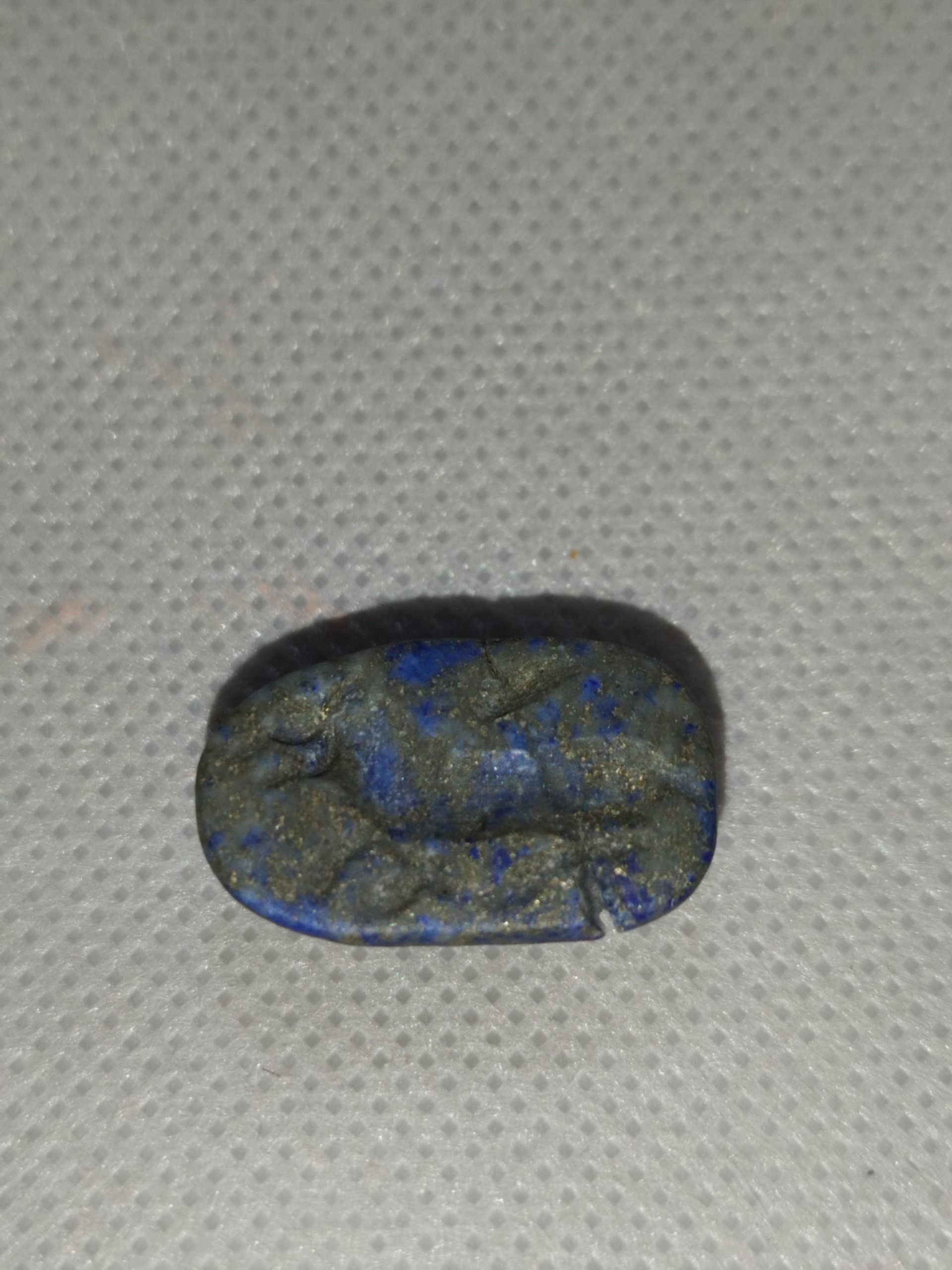 مهر لاجورد قدیمی نقش برجسته