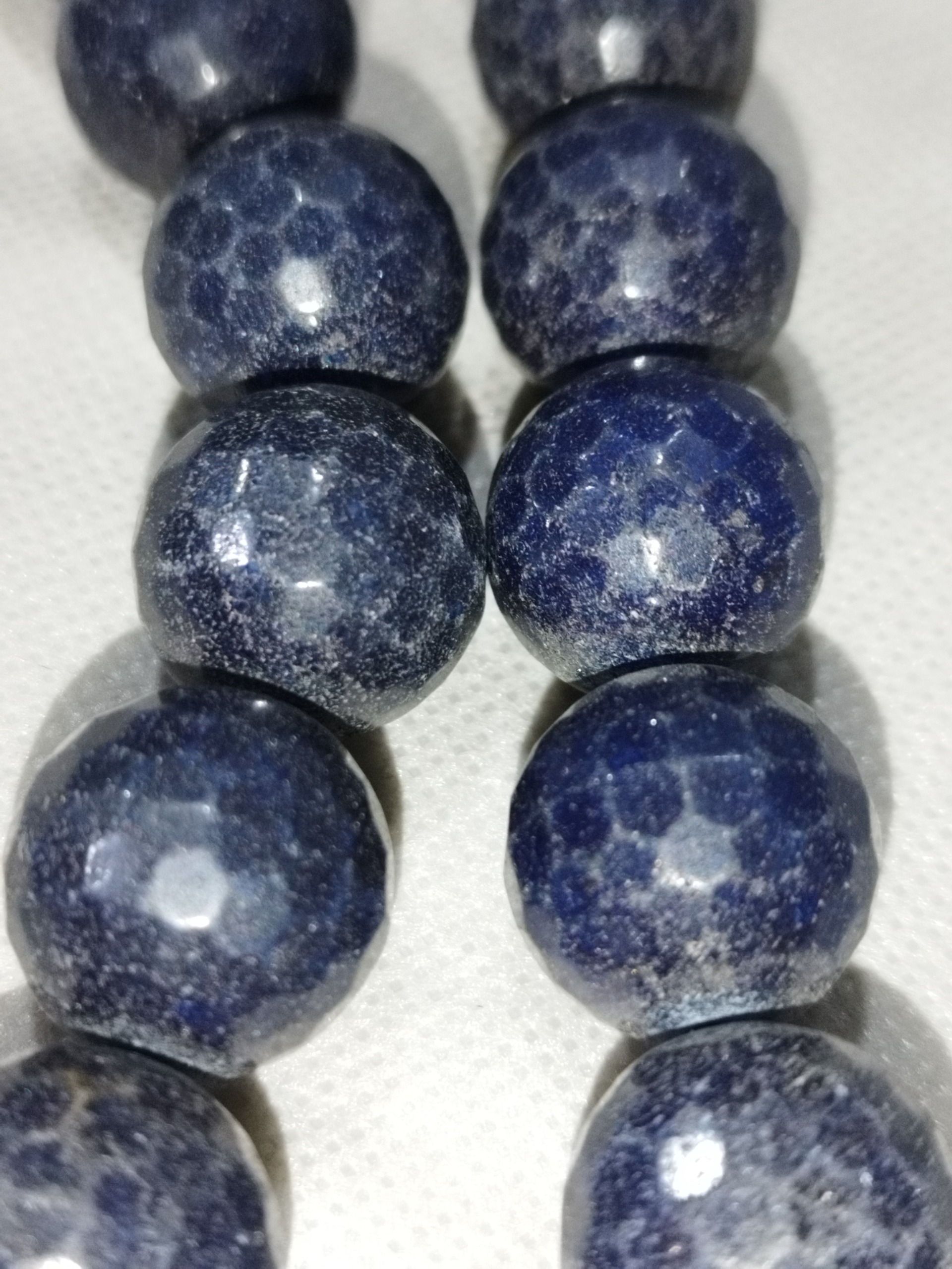 گردنبند یاقوت کبود قدیمی تمام تراش