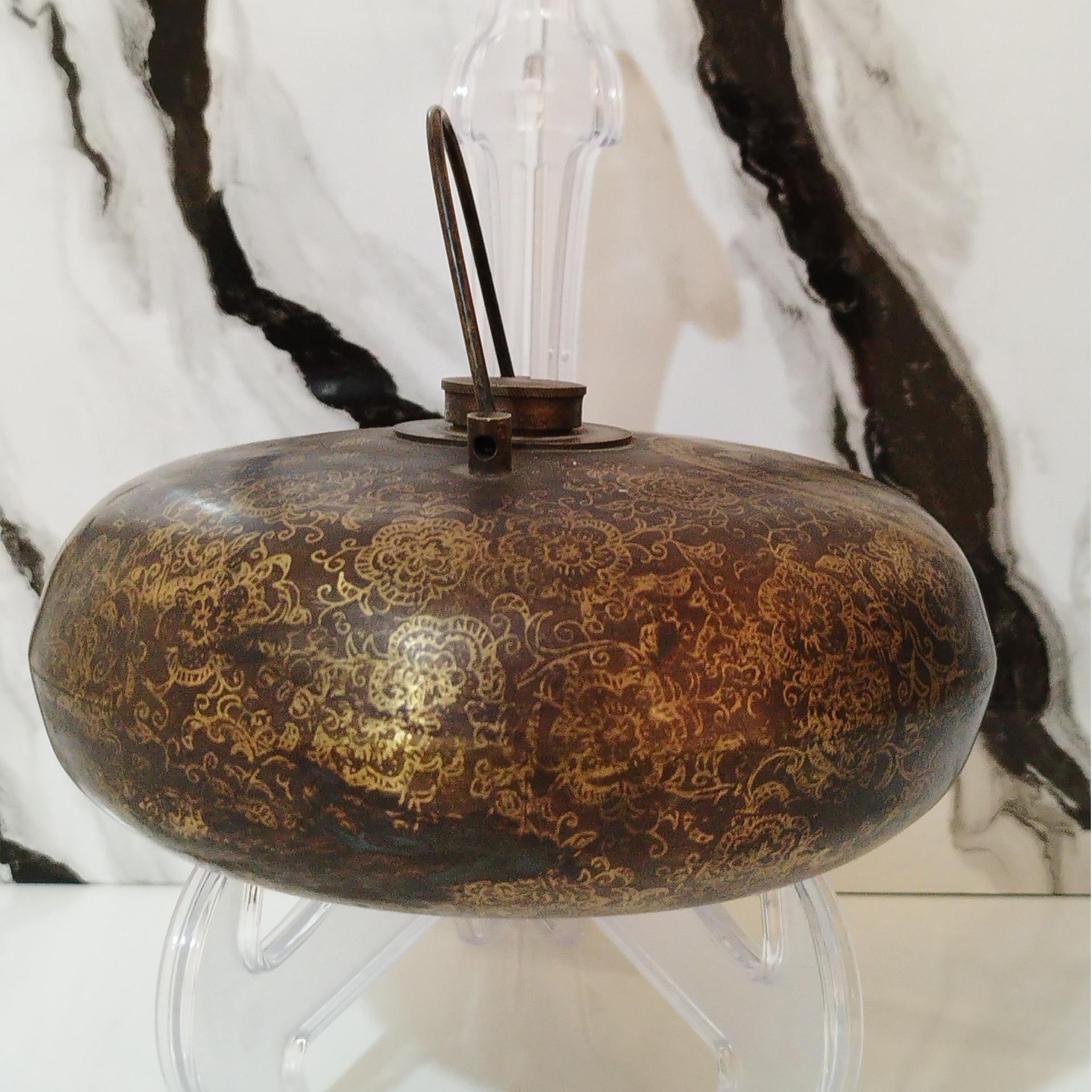 روغن دان قدیمی تمام طلاکوب تکرارنشدنی