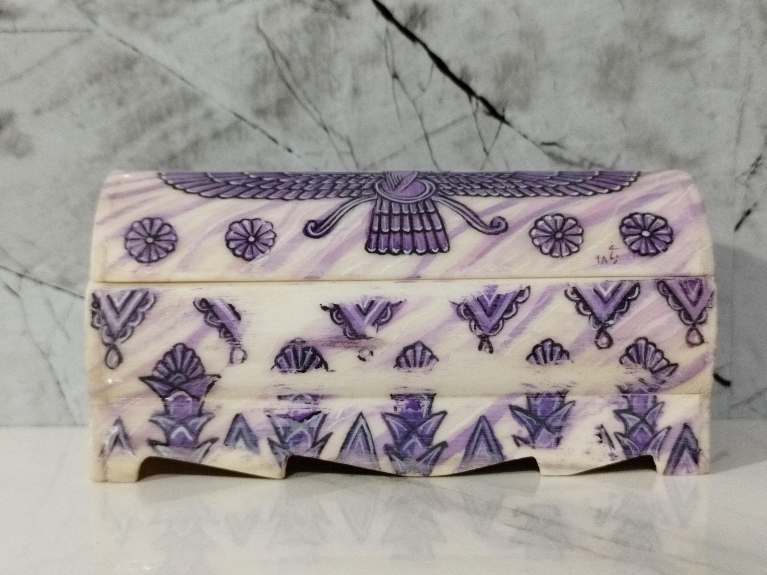 جاجواهری استخوان قدیمی تماما نقاشی ودستساز