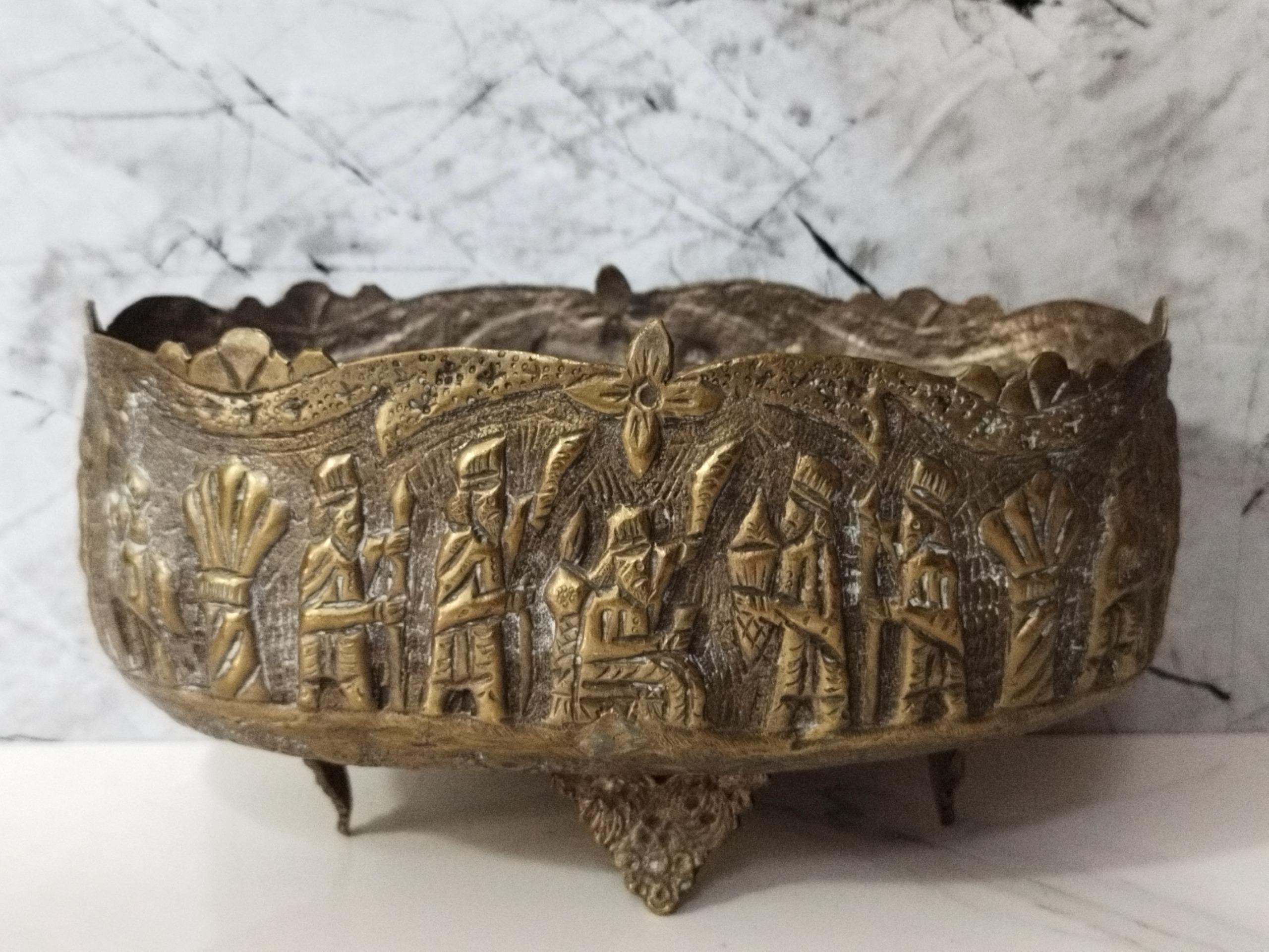 کشکول برنجی تمام کتیبه قدیمی