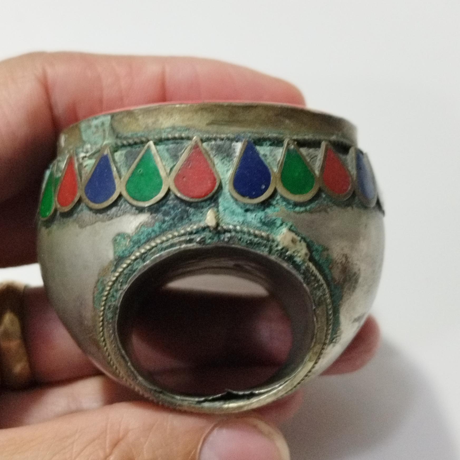 انگشتر مرجان قدیمی سایز بزرگ کلکسیونی و کمیاب