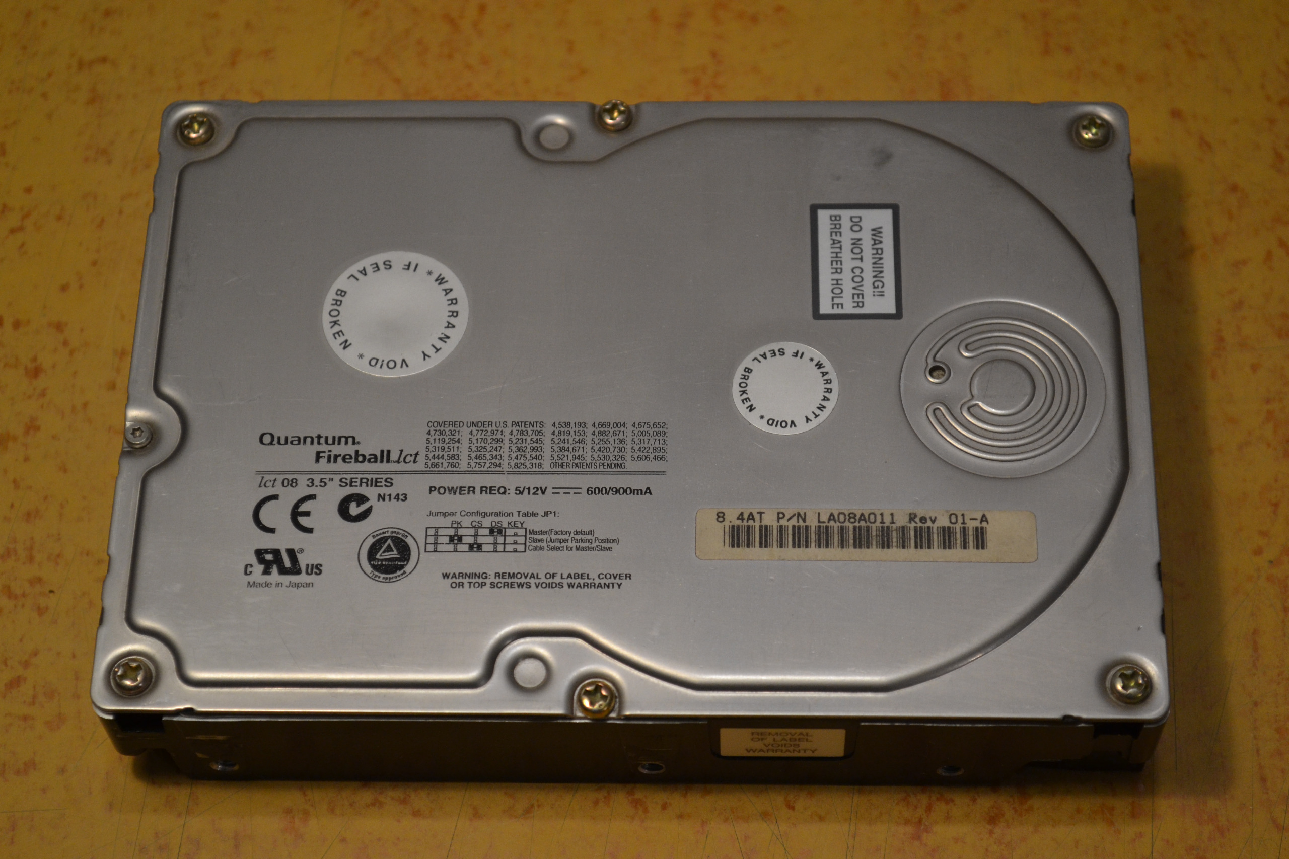 هارد دیسک 8,4 گیگابایت کوانتوم Quantum ساخت ژاپن