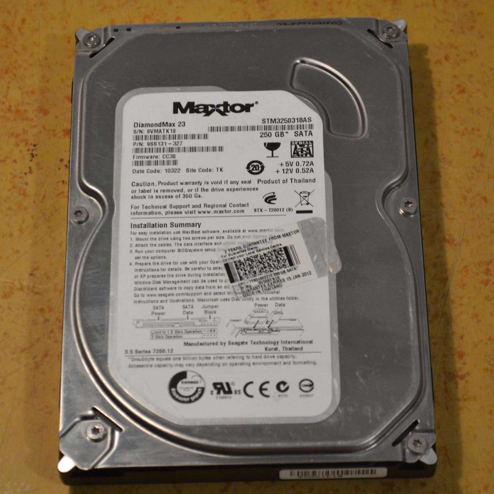 هارد دیسک مکستور Maxtor 250GB SATA