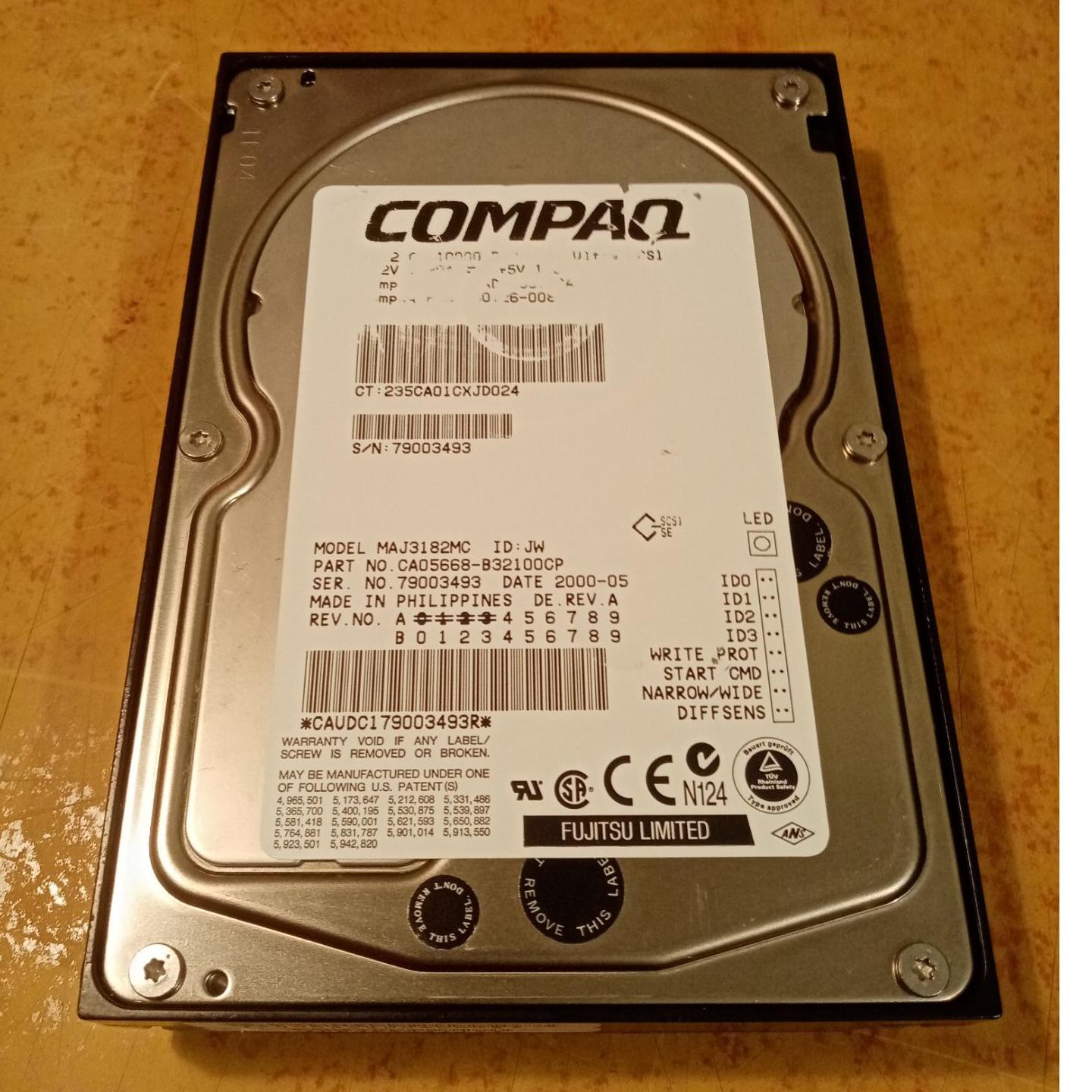 هارد اسکازی 80 پین 18 گیگابایت COMPAQ SCSI