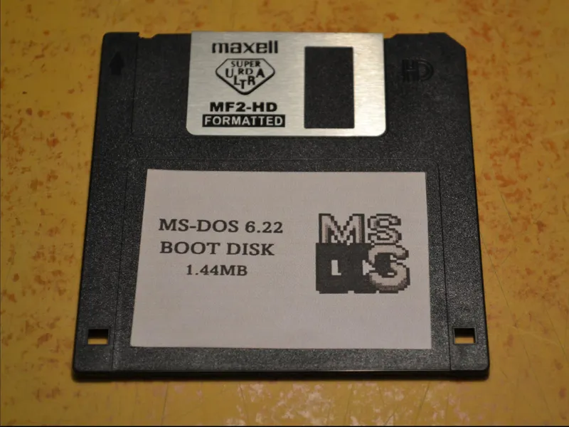 دیسکت بوت داس (کپی) MS-DOS 6,22 BOOT DISK
