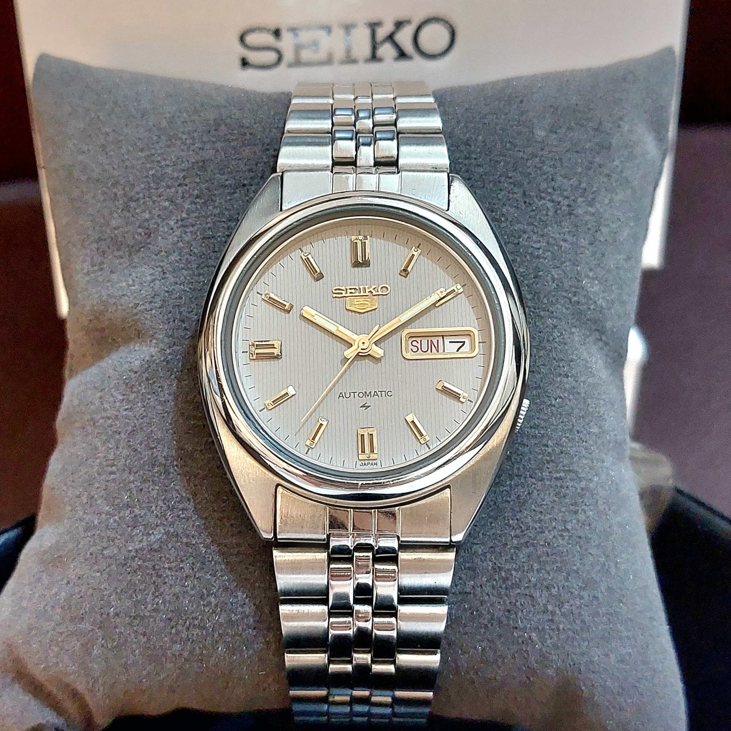 SEIKO اصل ژاپن اتوماتیک دوتقویم با جعبه آرم دار