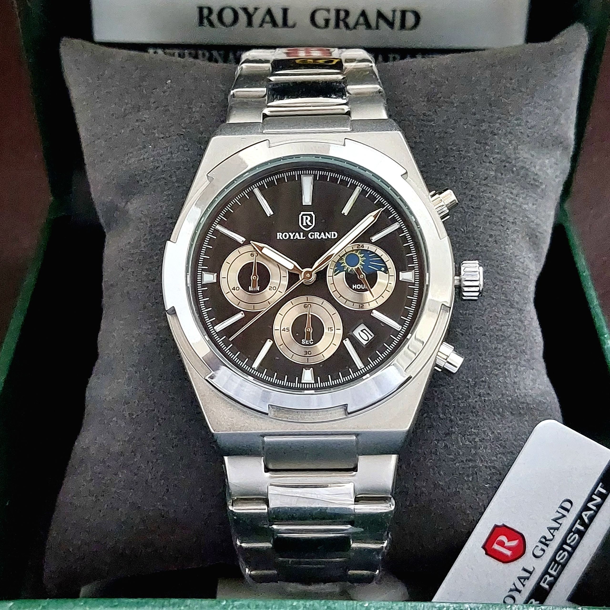 ROYAL اصل 4موتوره ماه و خورشید تقویم دار باجعبه