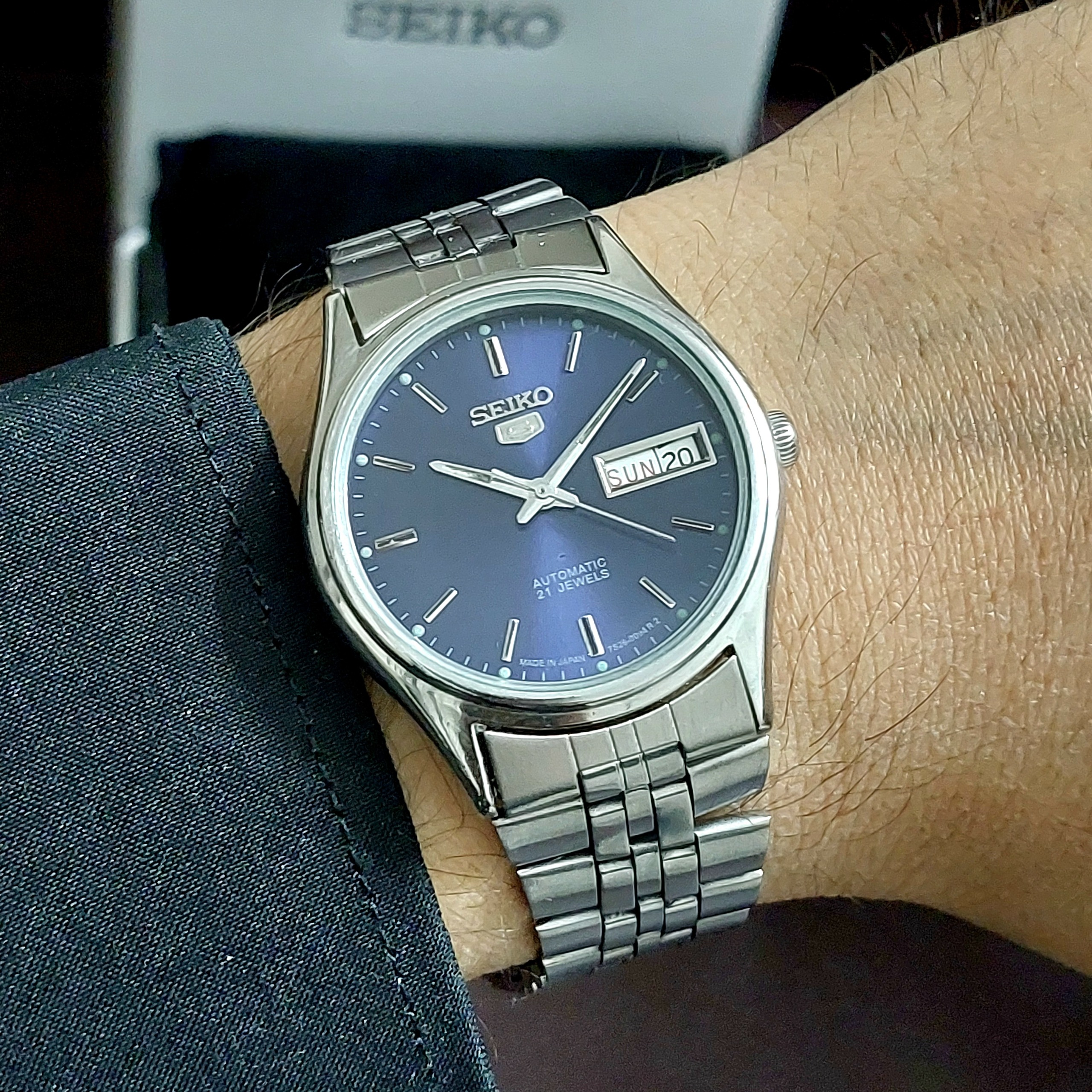 SEIKO اصل ژاپن اتوماتیک دوتقویم با جعبه آرم دار