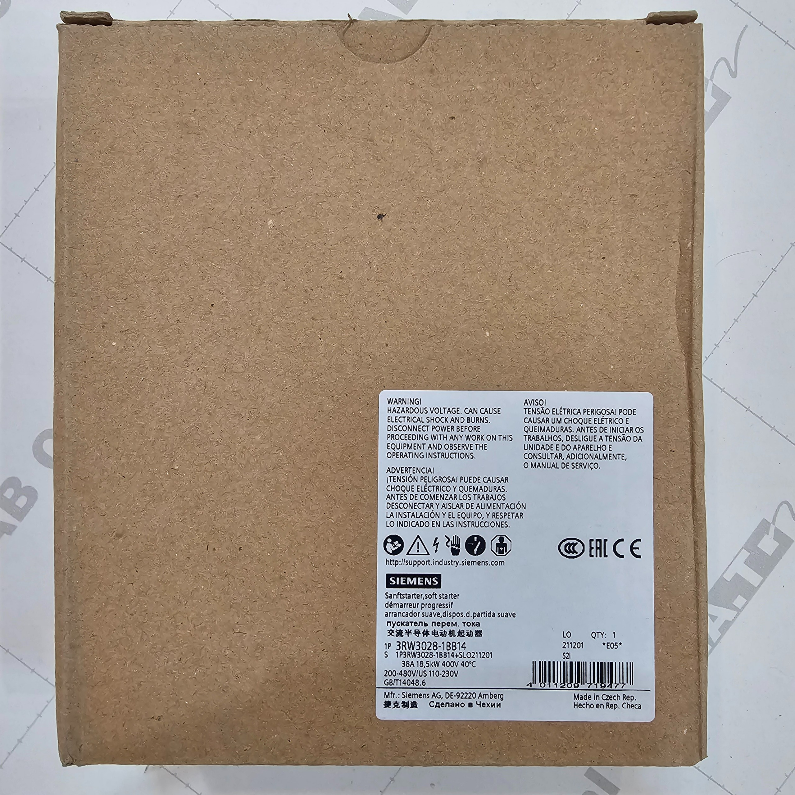 سافت استارتر زیمنس 18.5 کیلووات مدل 3RW3028-1BB14