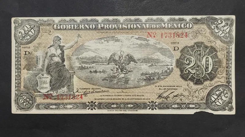20 پزو مکزیک 1914