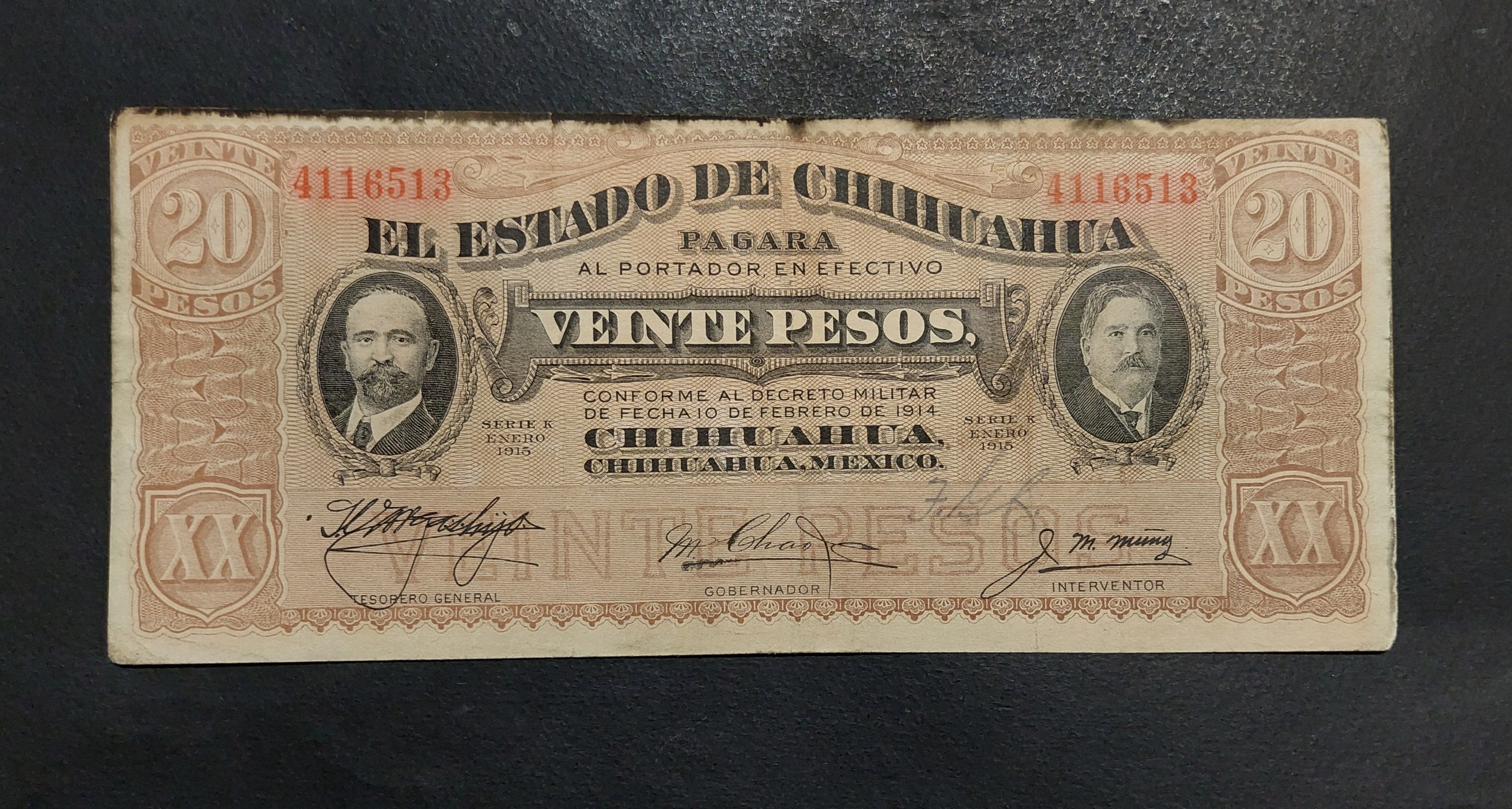 20 پزو مکزیک 1915