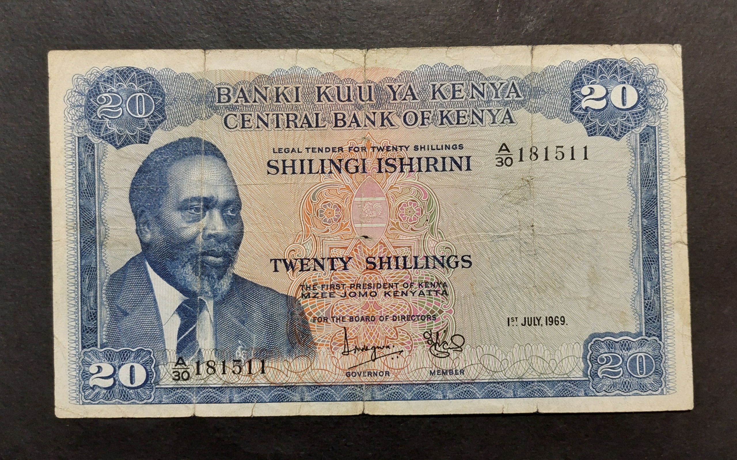 20 شیلینگ کنیا 1969