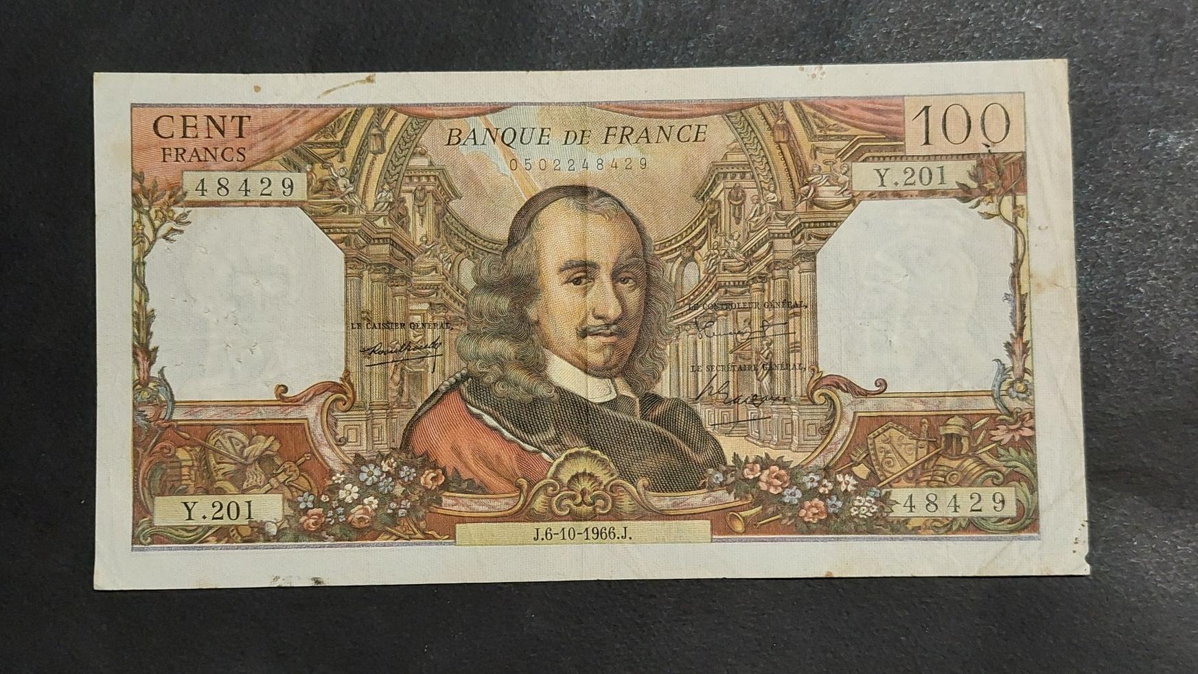 100 فرانک فرانسه 1966
