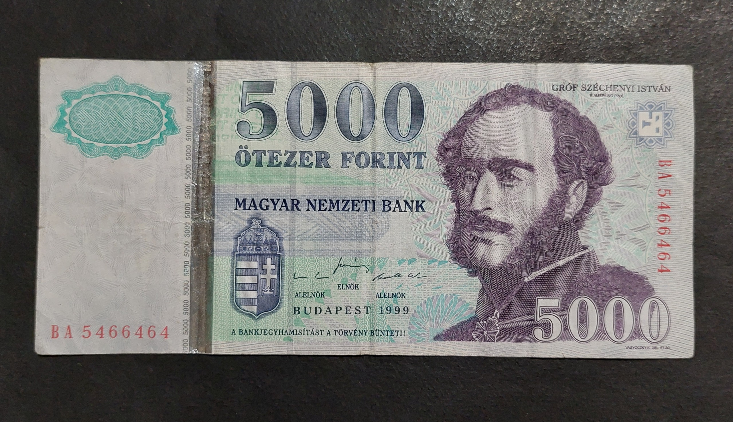 5000 فورینت مجارستان 1999