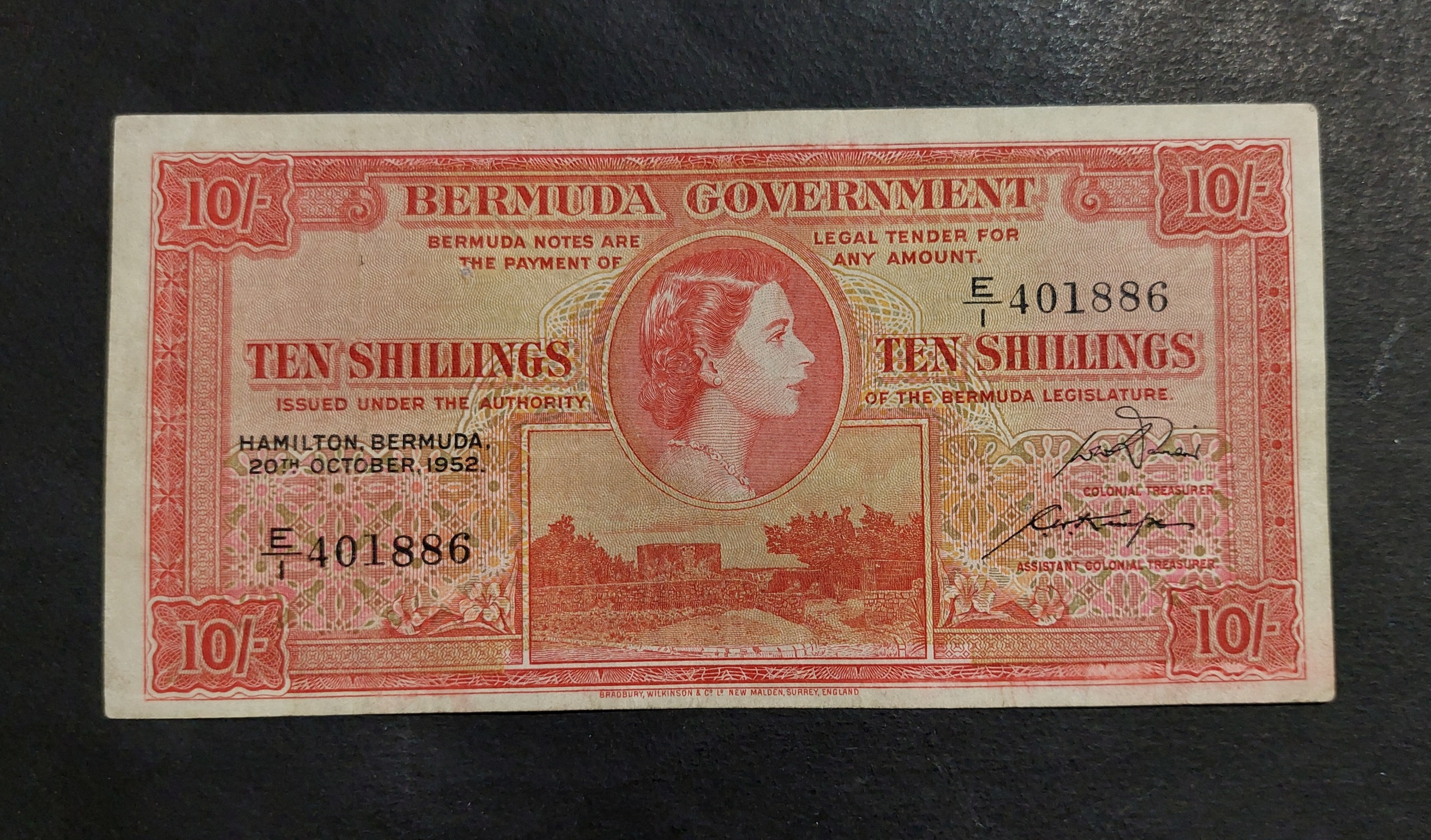 10 شیلینگ برمودا 1952