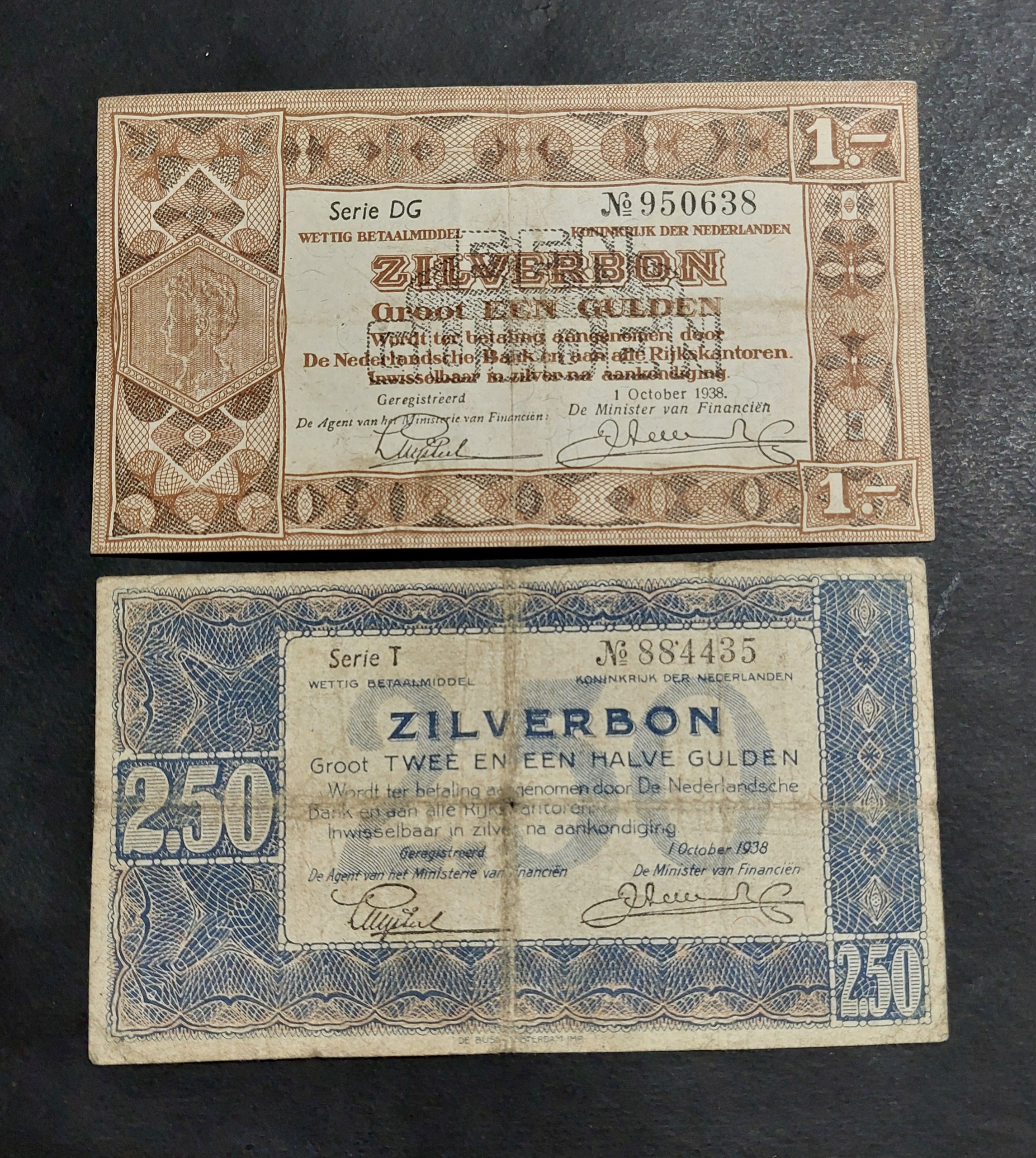 2 عدد اسکناس هلند 1938