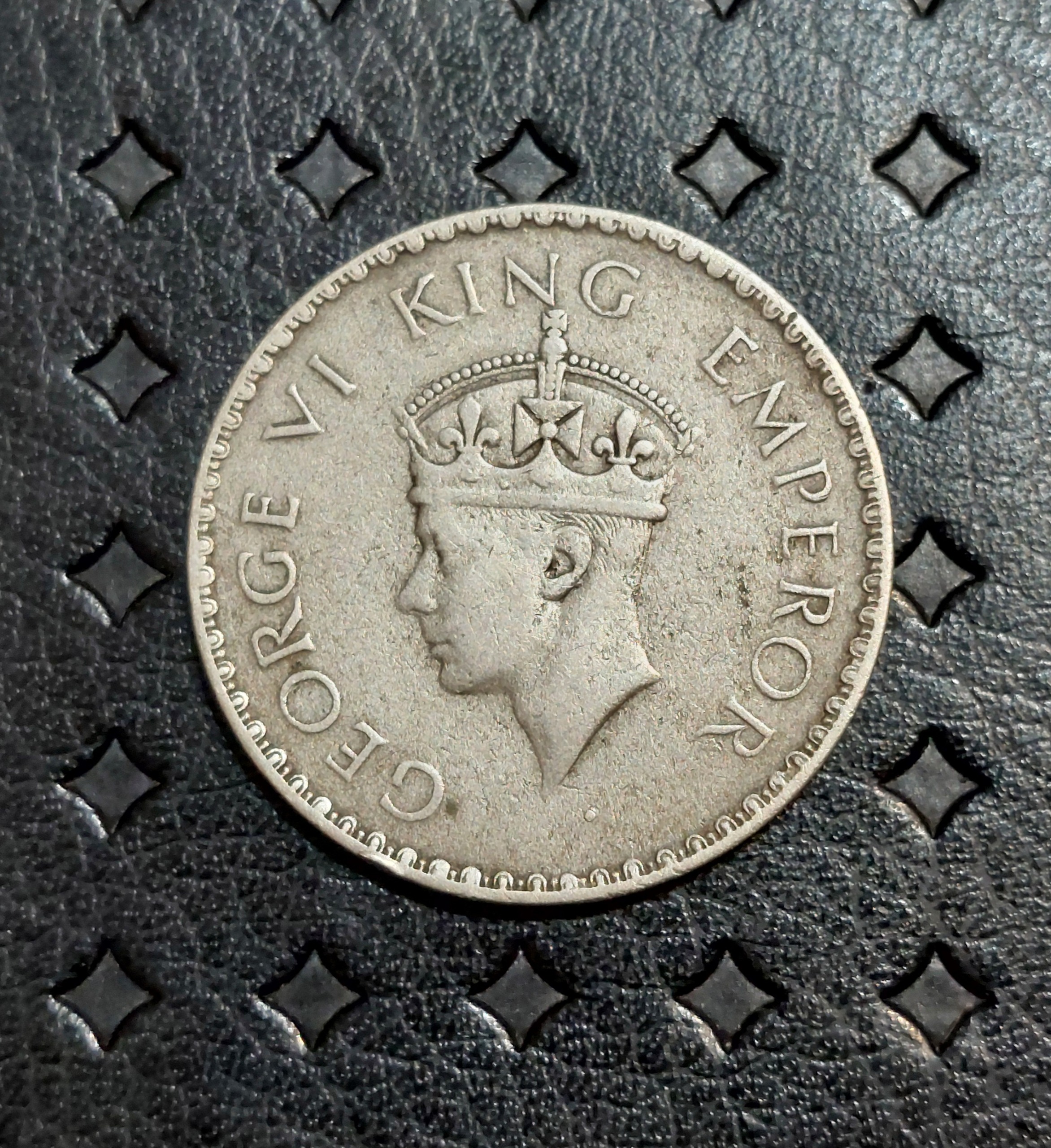1 روپیه نقره هند 1940 با تصویر جرج ششم