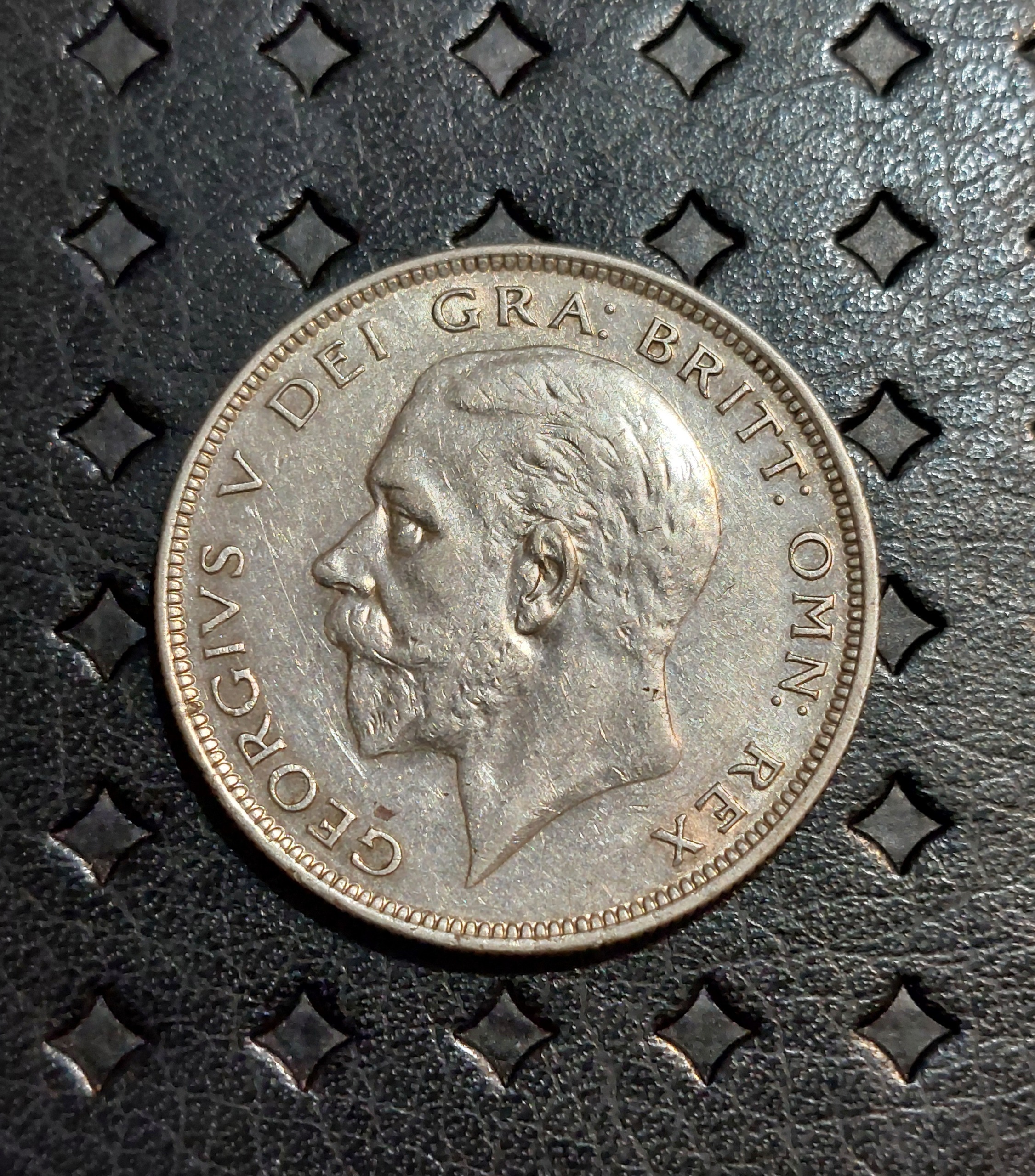 سکه نقره نیم کرون انگلیس 1935