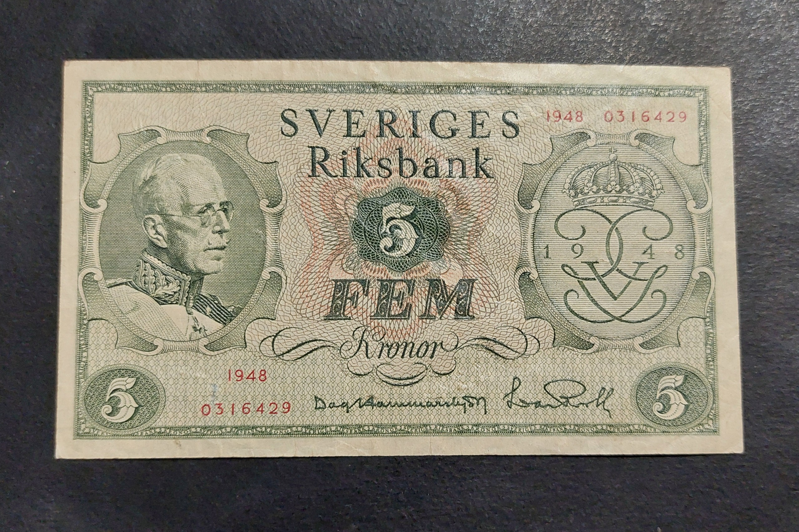 5 کرون سوئد 1948