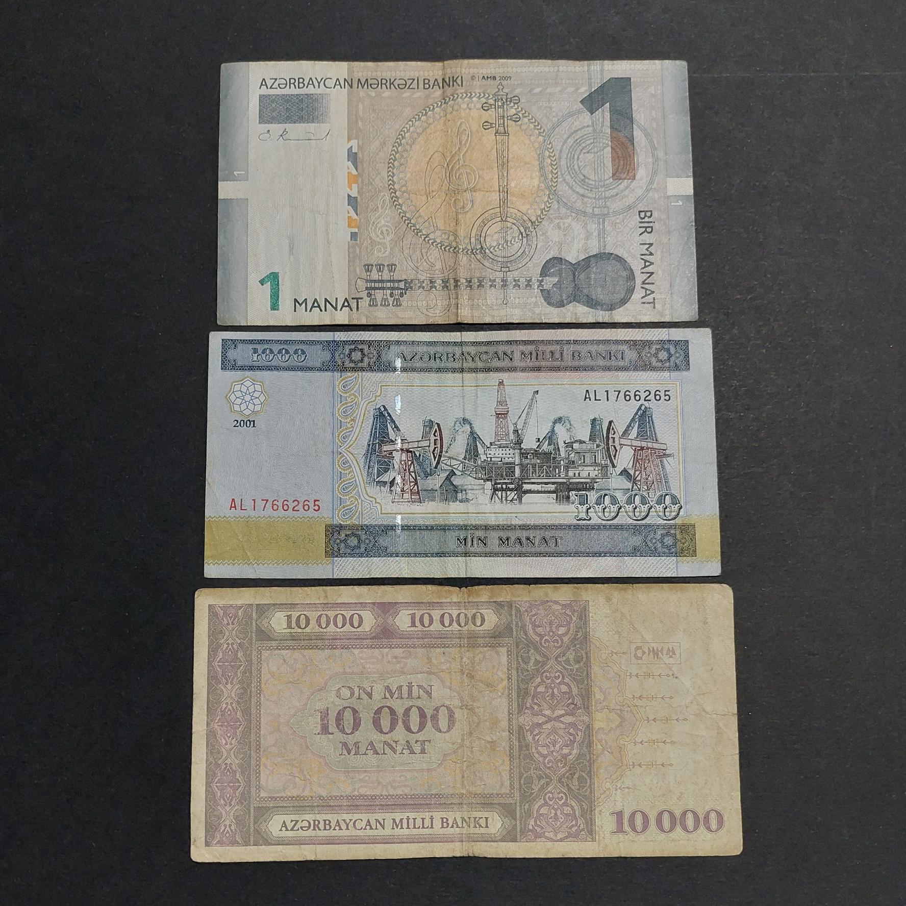 3 عدد اسکناس آذربایجان