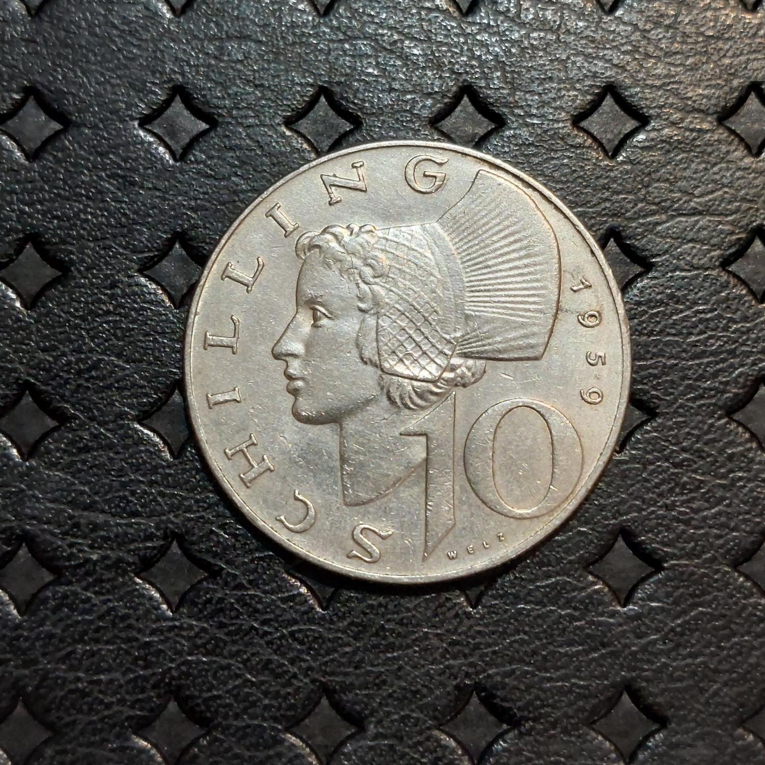 10 شیلینگ نقره اتریش 1959