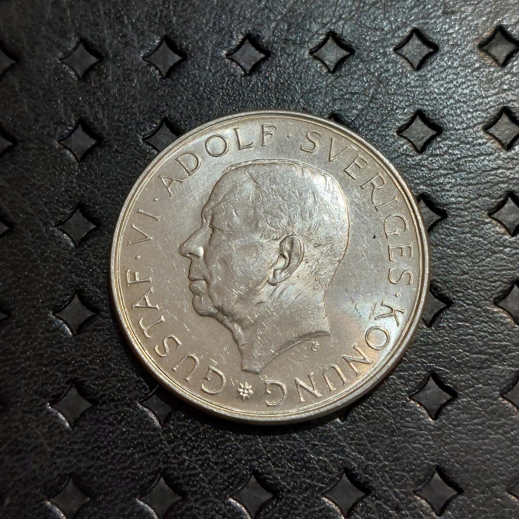 10 کرون نقره یادبودی سوئد 1972