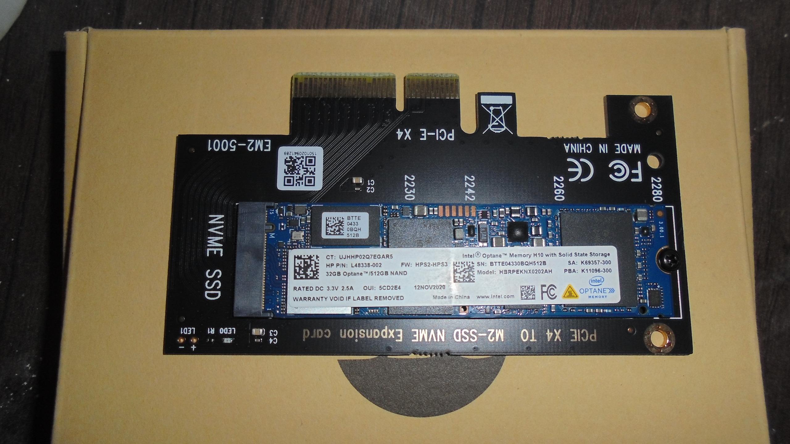 هارد NVME OPTANE INTEL 512