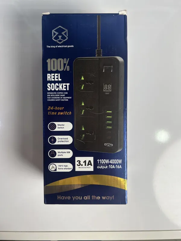 چند راهی برق و usb و type c