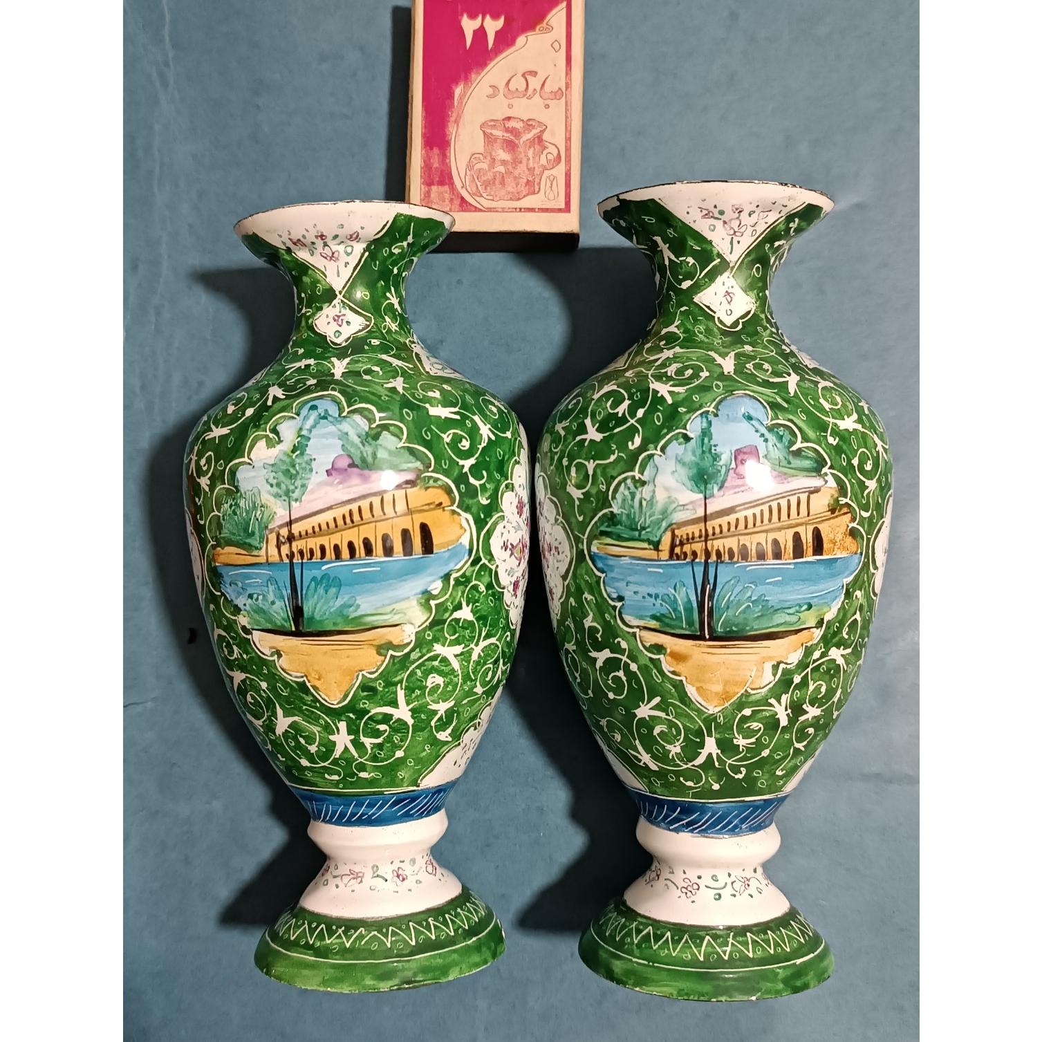 جفت گلدان قدیمی اصفهان