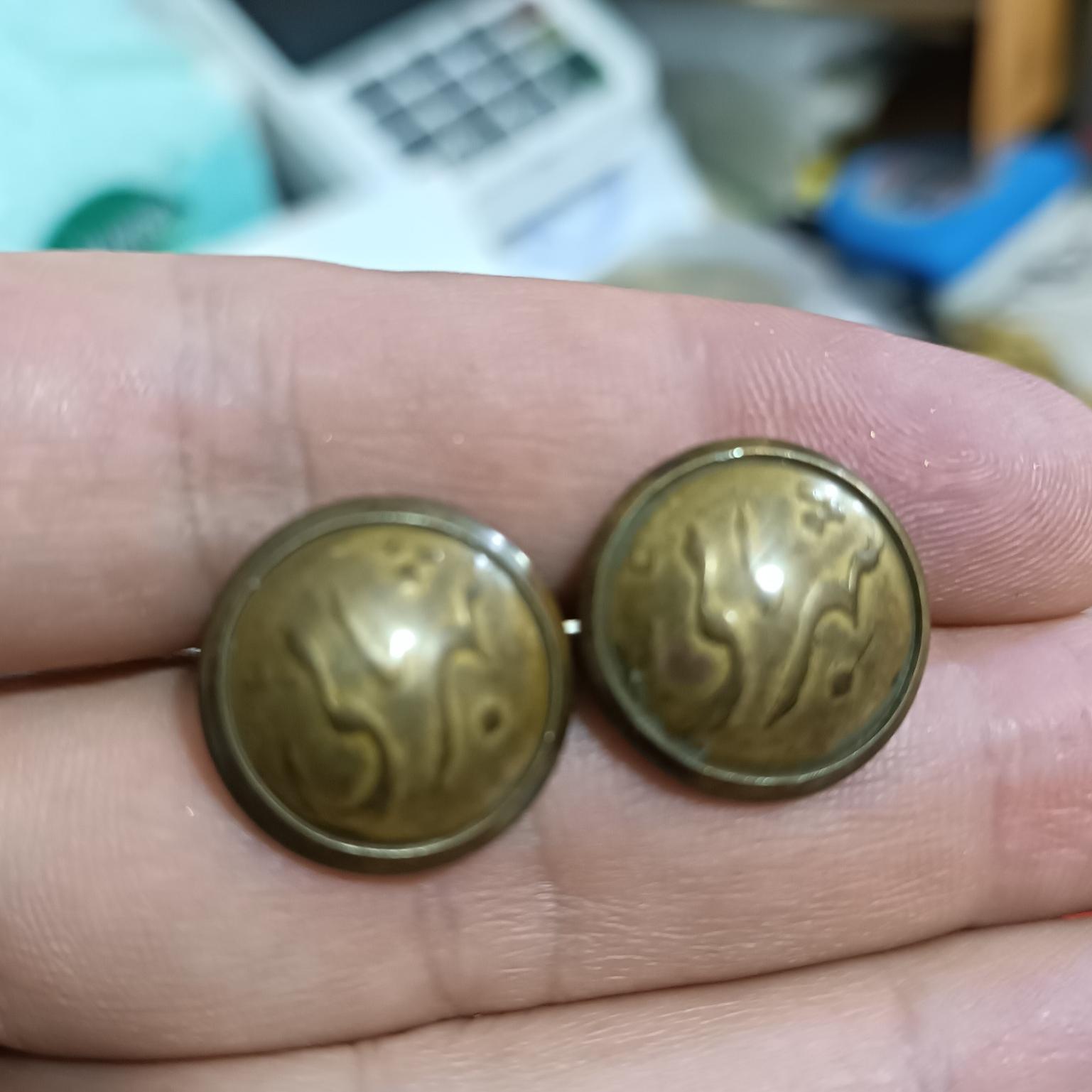 جفت دکمه قدیمی و کمیاب شهربانی