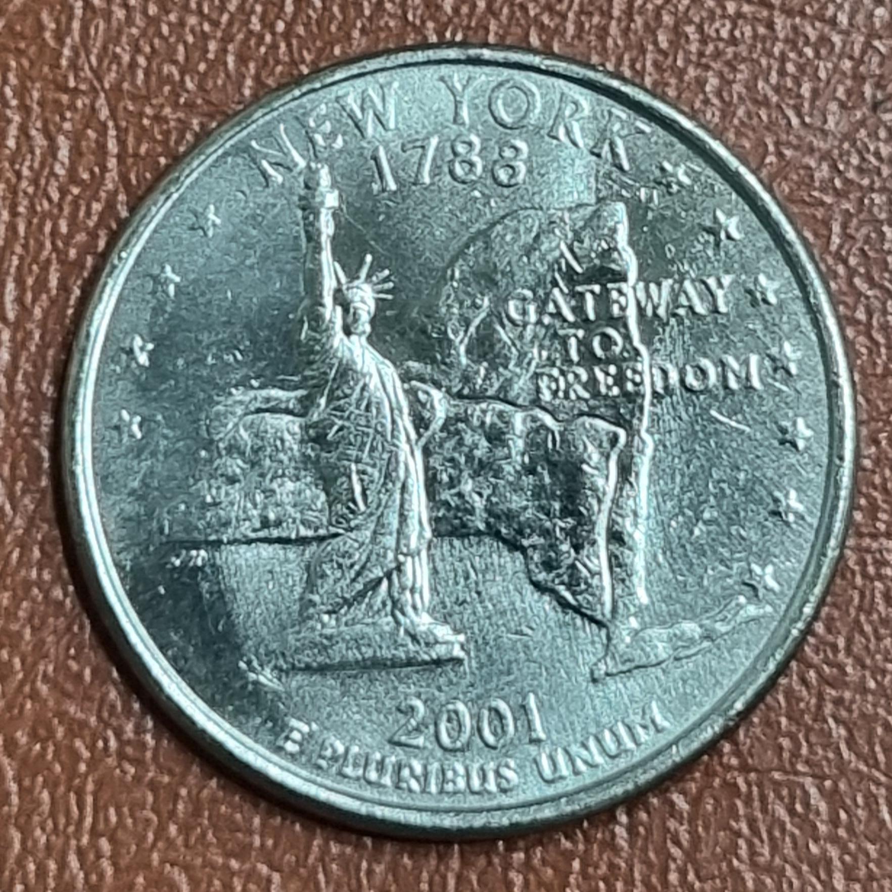سکه کوارتر ایالت نیویورک آمریکا 2001 P