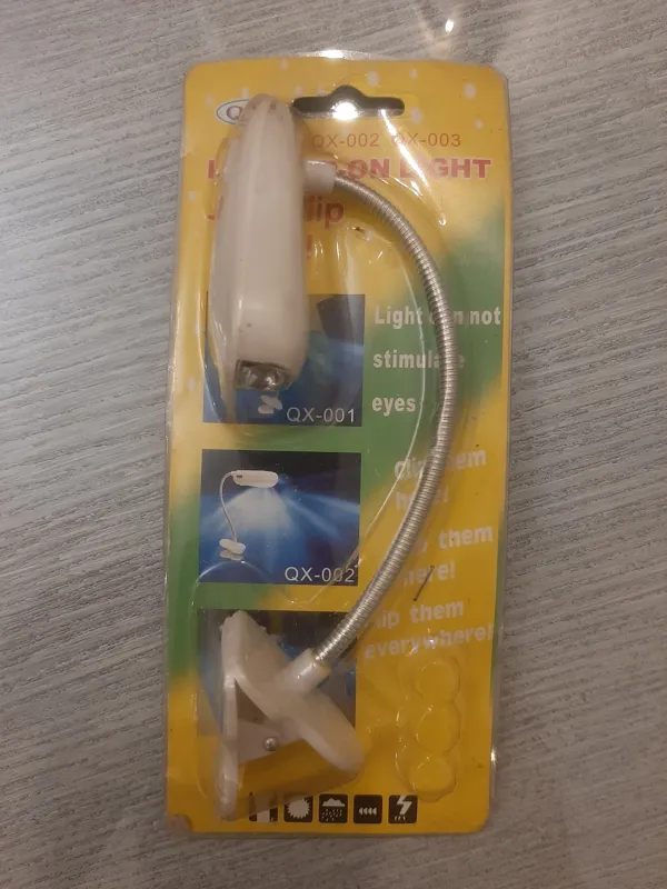 چراغ مطالعه گیره ای LED دو گوی (وارداتی)